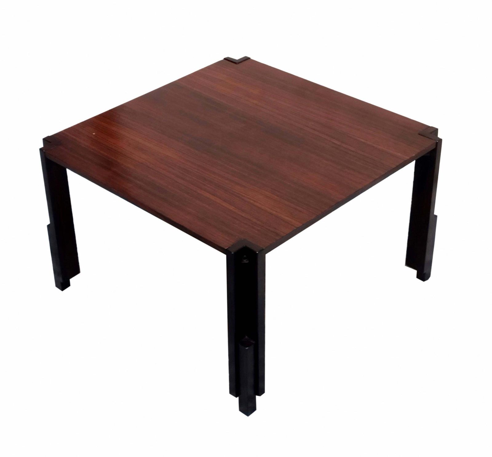 Small Square Wooden Coffee Table, Italy, 1960s photo for sale
