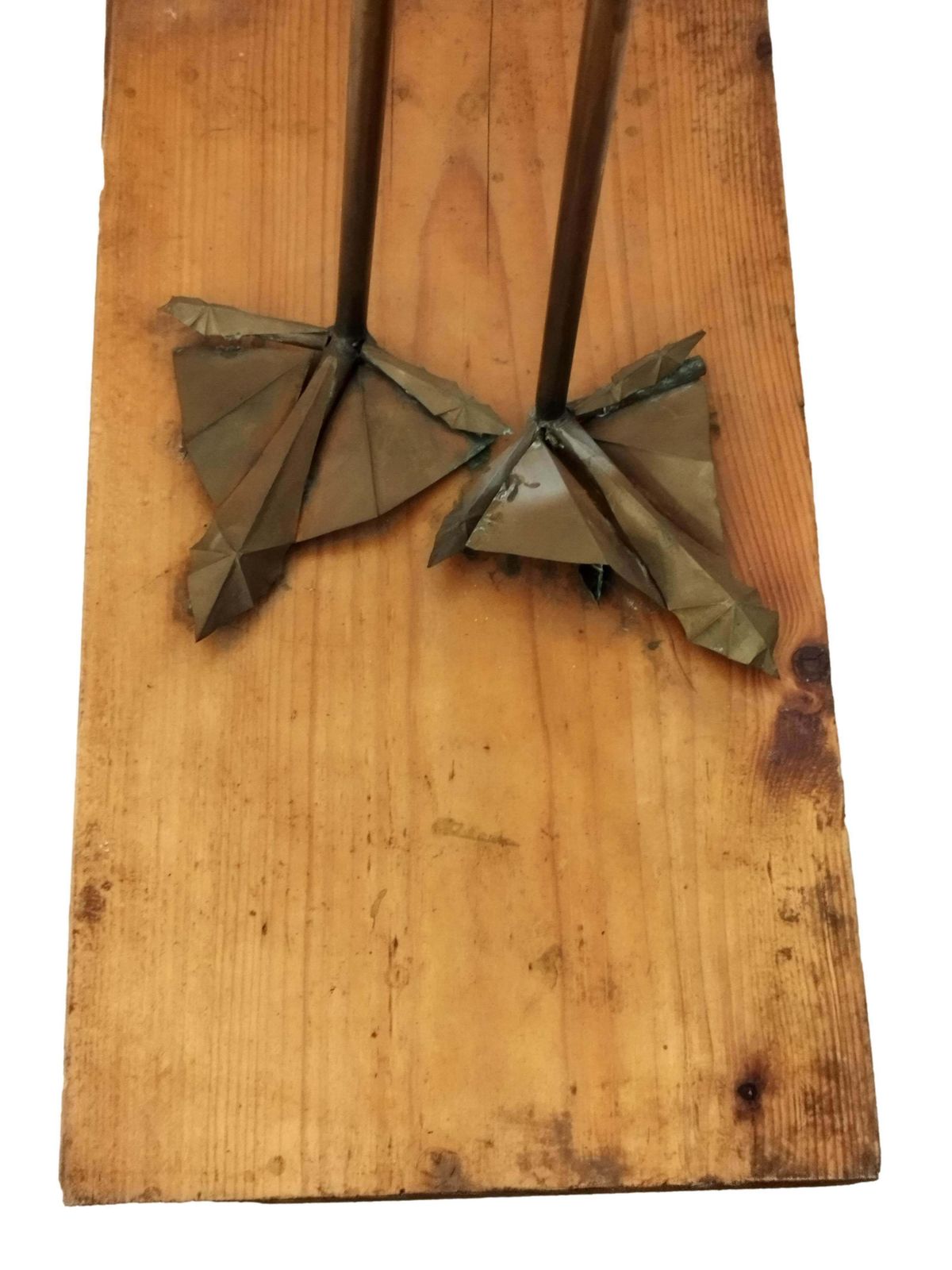 Brutalist Wood, Brass And Metal Bird Sculpture, Italy 1970s photo vinterior