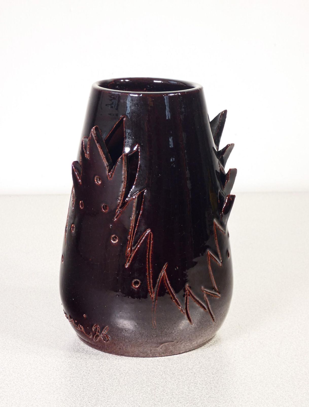 Ceramic Vase, Design Marco Silombria For G.M.A. 1903. Italy, 1996 photo for sale