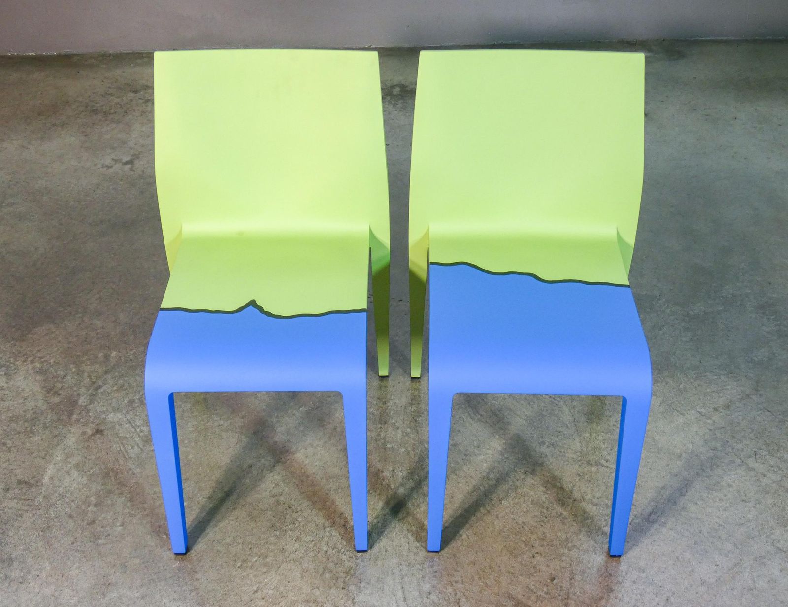 Pair Of Laleggera Chairs, Part Of The Work "Mezzoterra Mezzomare" By Pistoletto photo Furniture