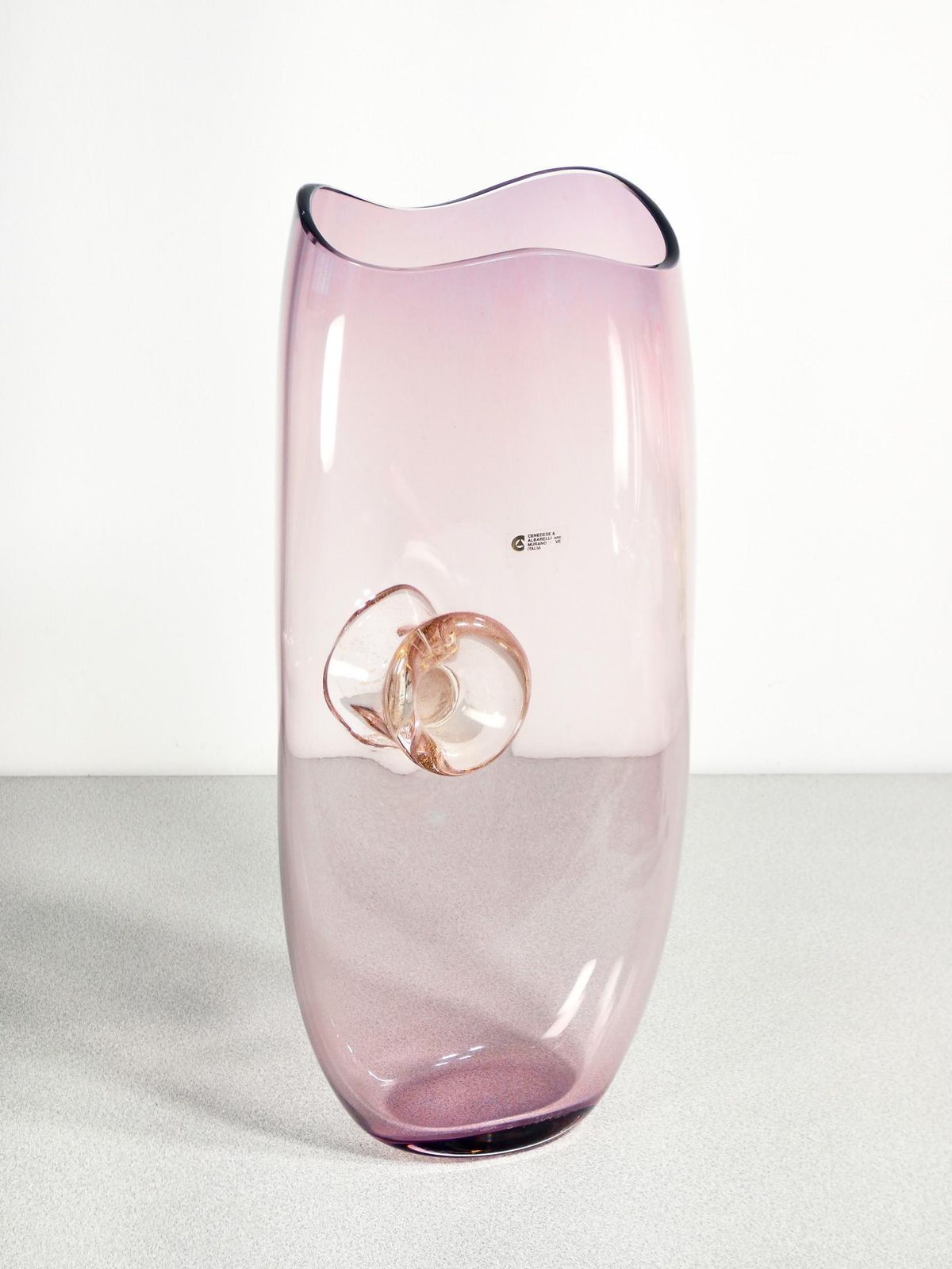 Blown Glass Vase, Design Gino Cenedese & Maurizio Albarelli. Murano, 1960s photo Home Decor