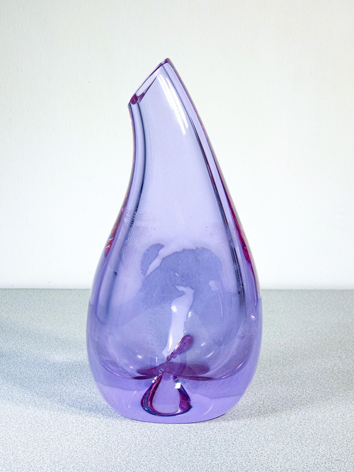 Sevres Blown Glass Vase, Iridescent Coloring. France, 1980s photo for sale