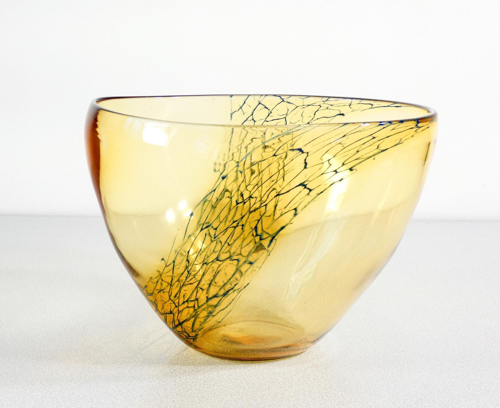 Large Vase, Cup Signed Seguso Vetri D'arte In Blown Glass. Anni 60 photo vintage