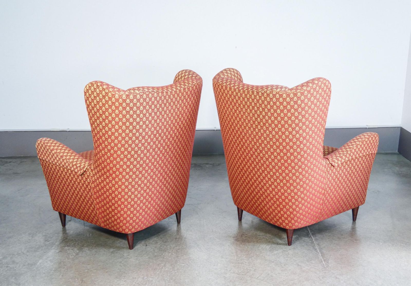 Furniture Pair Of Armchairs In The Style Of Giò Ponti. Italy, 1940s photo