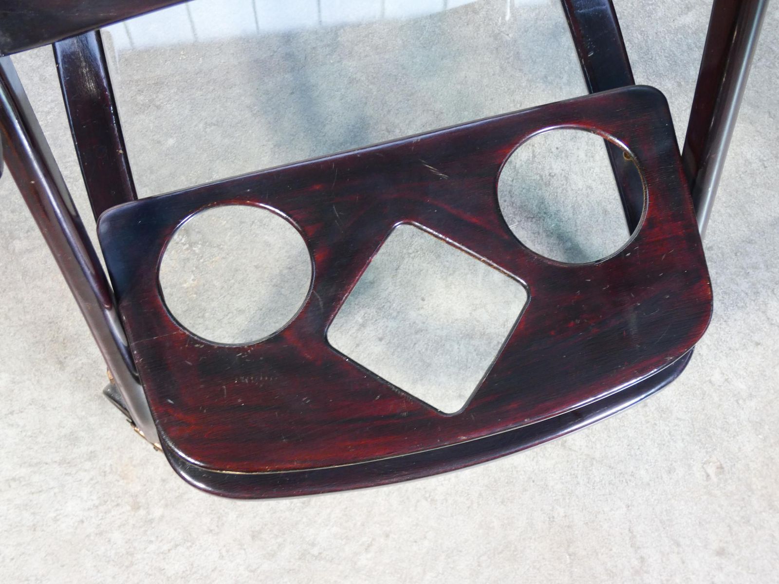 648.0 Cesare Lacca Design Food Cart, Lacquered Wood With Tray. 1950s photo