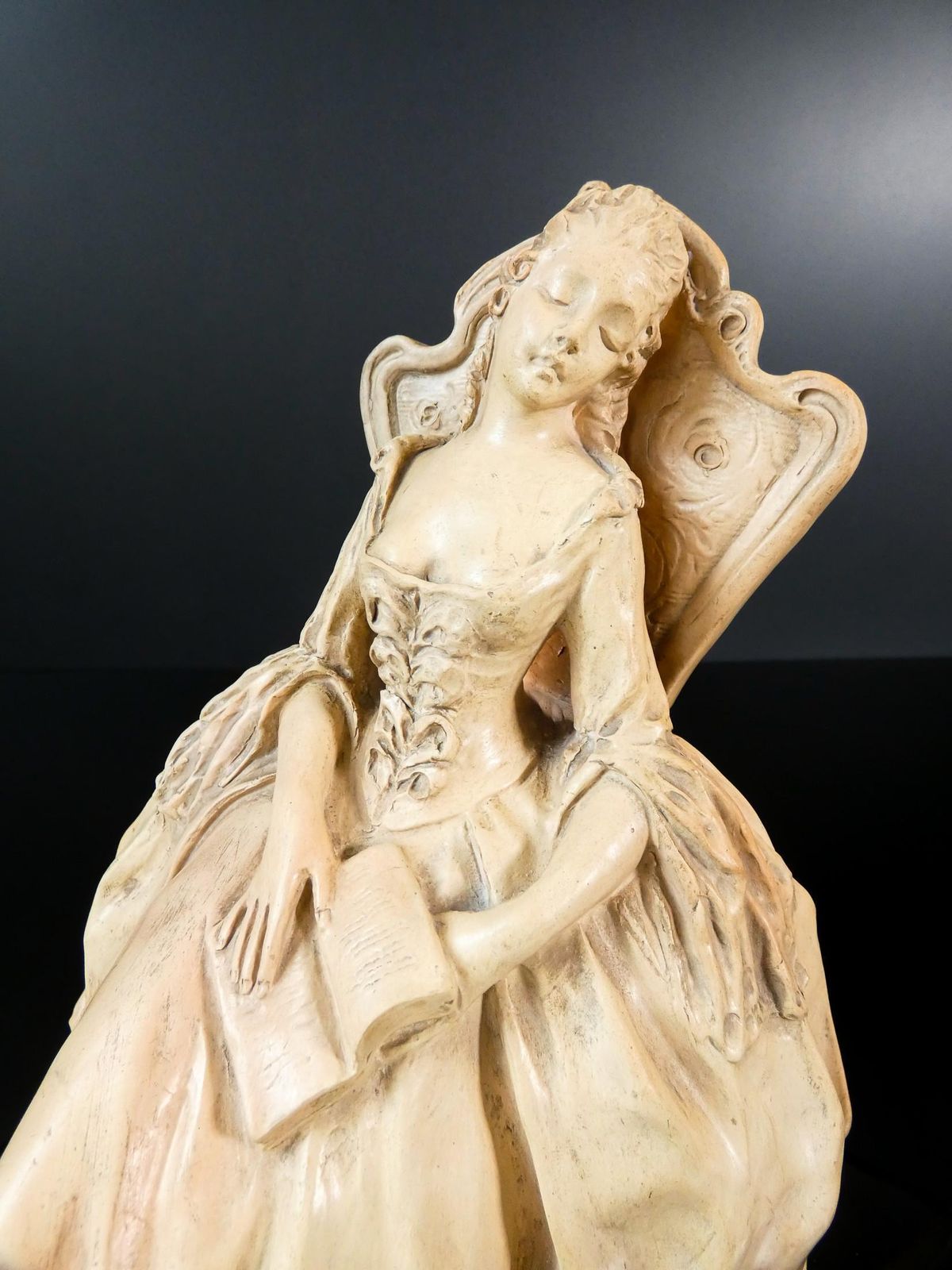 Terracotta Sculpture By Arturo Pannunzio, Sleeping Lady, Italy, 1940 photo for sale