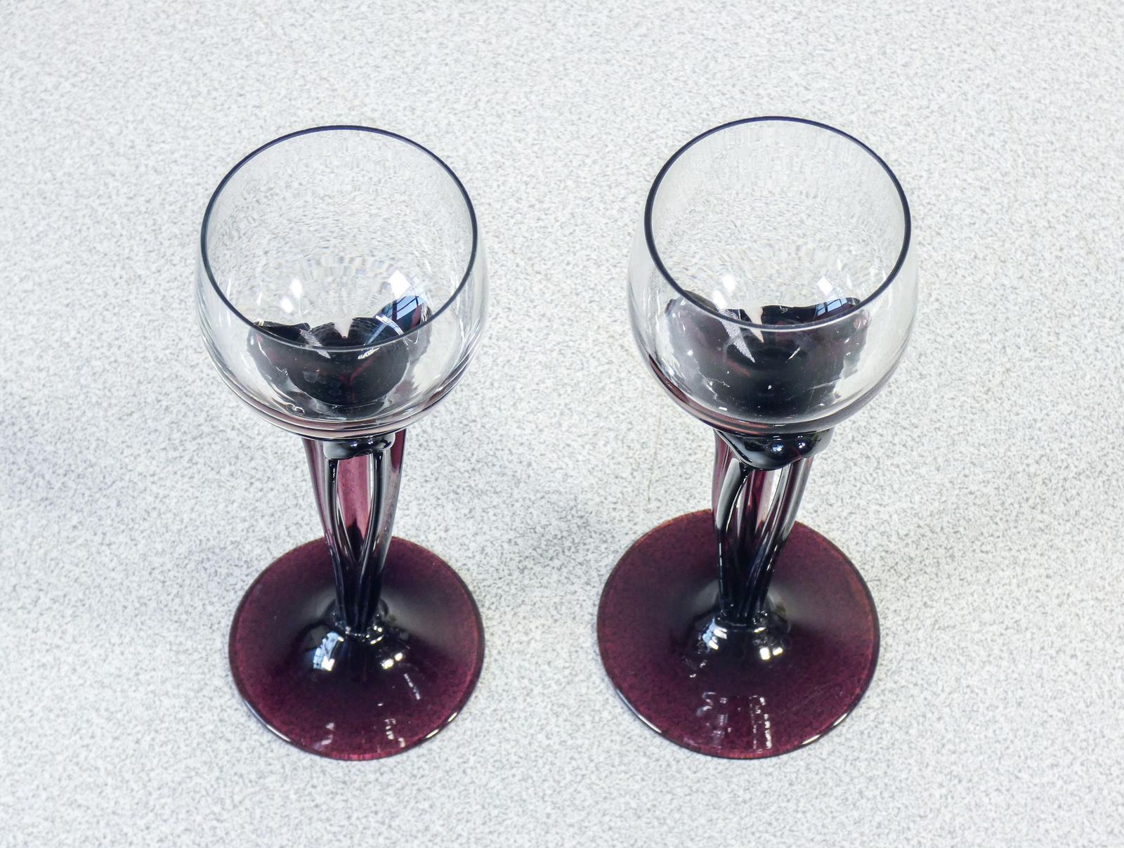 Set Of Four Goblets, Or Candle Holders, In Blown Glass By Alicja Macocha photo 179.0
