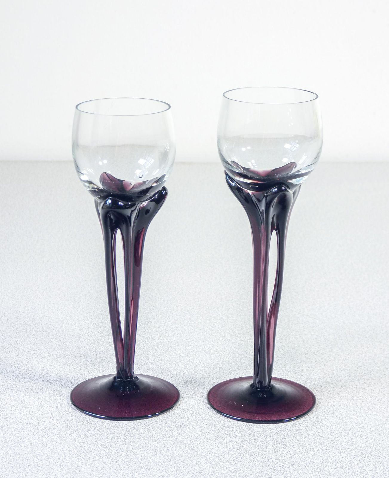 Set Of Four Goblets, Or Candle Holders, In Blown Glass By Alicja Macocha photo buy