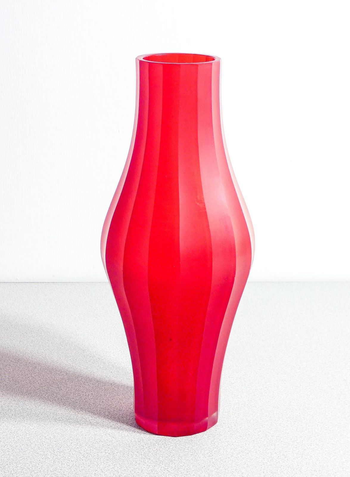 Red Murano Blown Glass Vase. Italy, 1980s photo for sale
