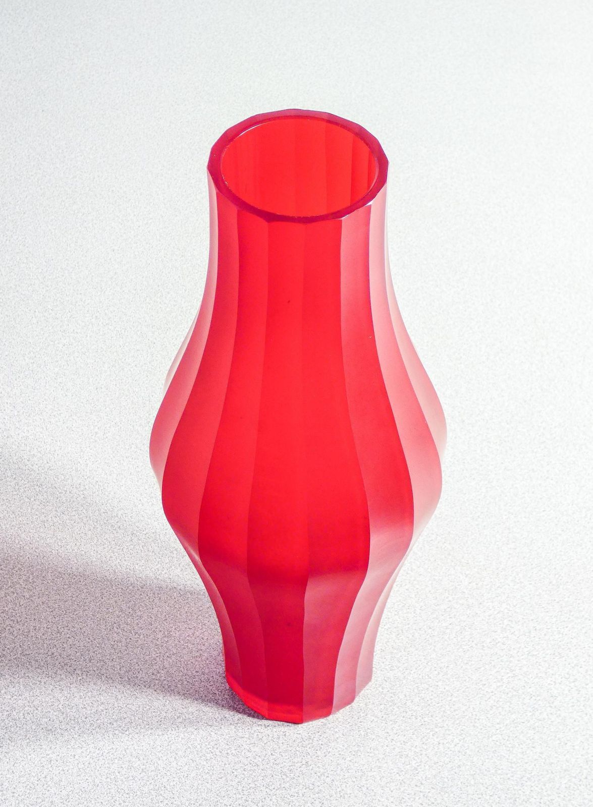 Red Murano Blown Glass Vase. Italy, 1980s photo 264.0