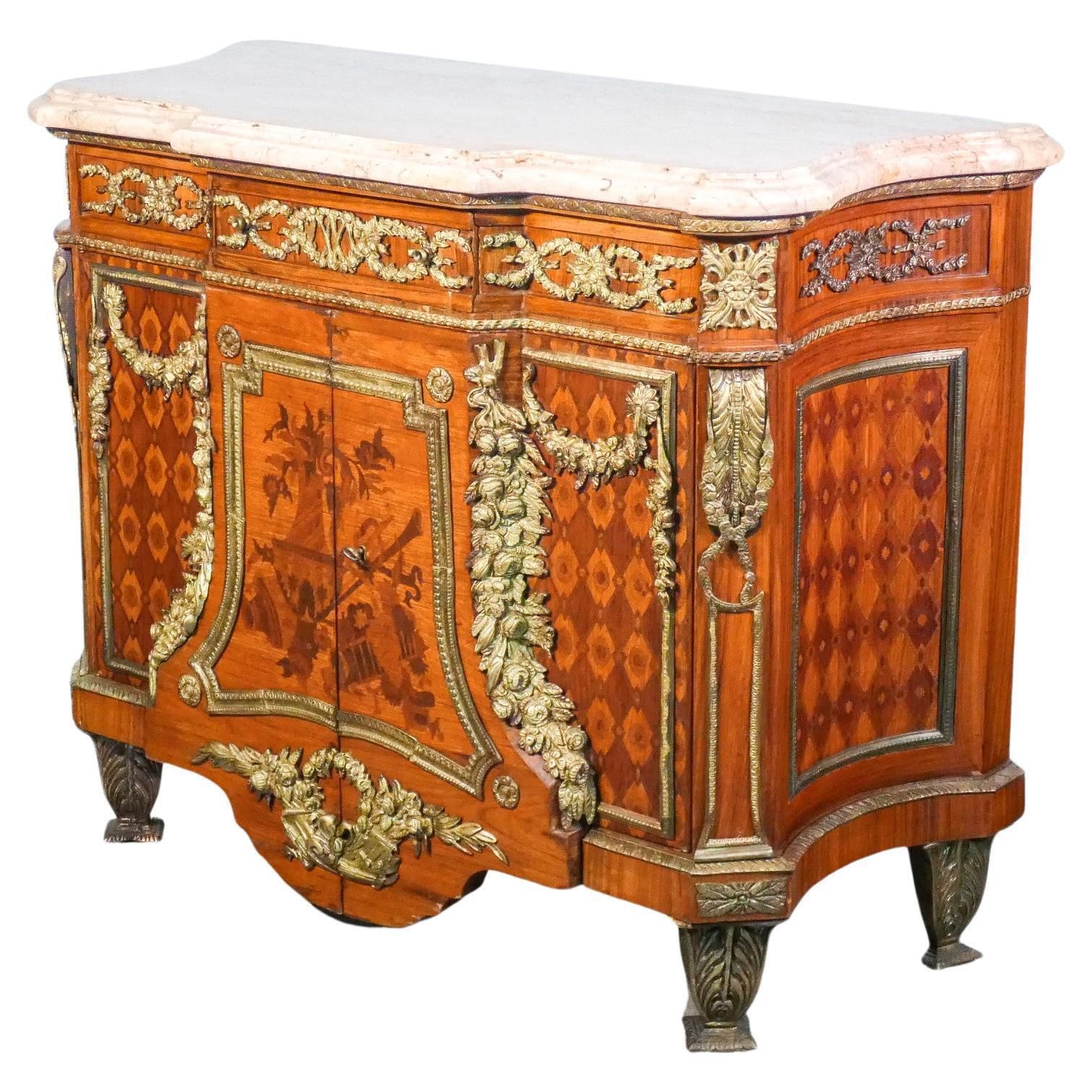 Commode In Louis XV Style, Original Model By Jean Riesner. Early 20th C