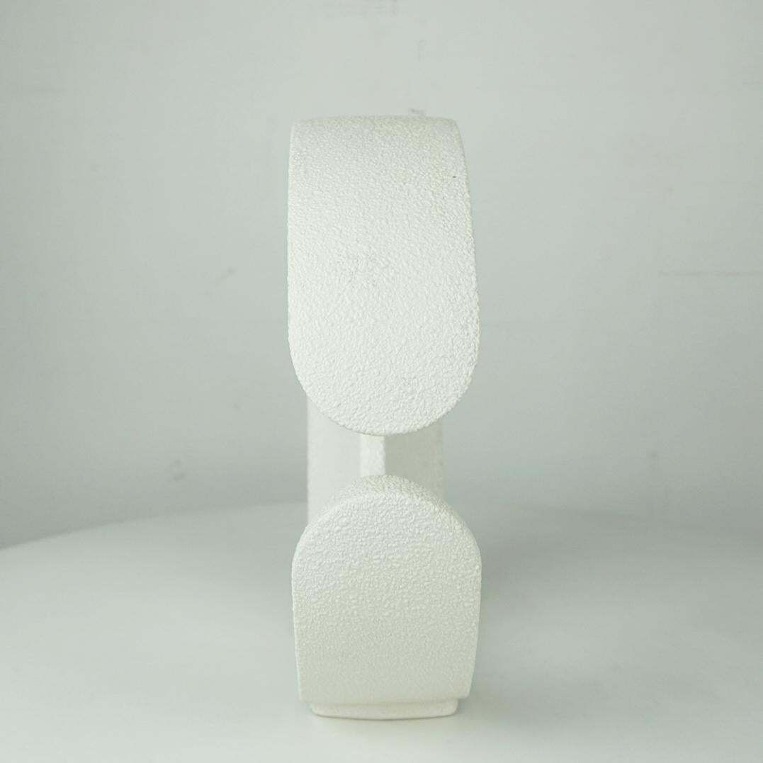 White Italian Midcentury Ceramic Vase By Roberto Rigon For Bertoncello photo buy