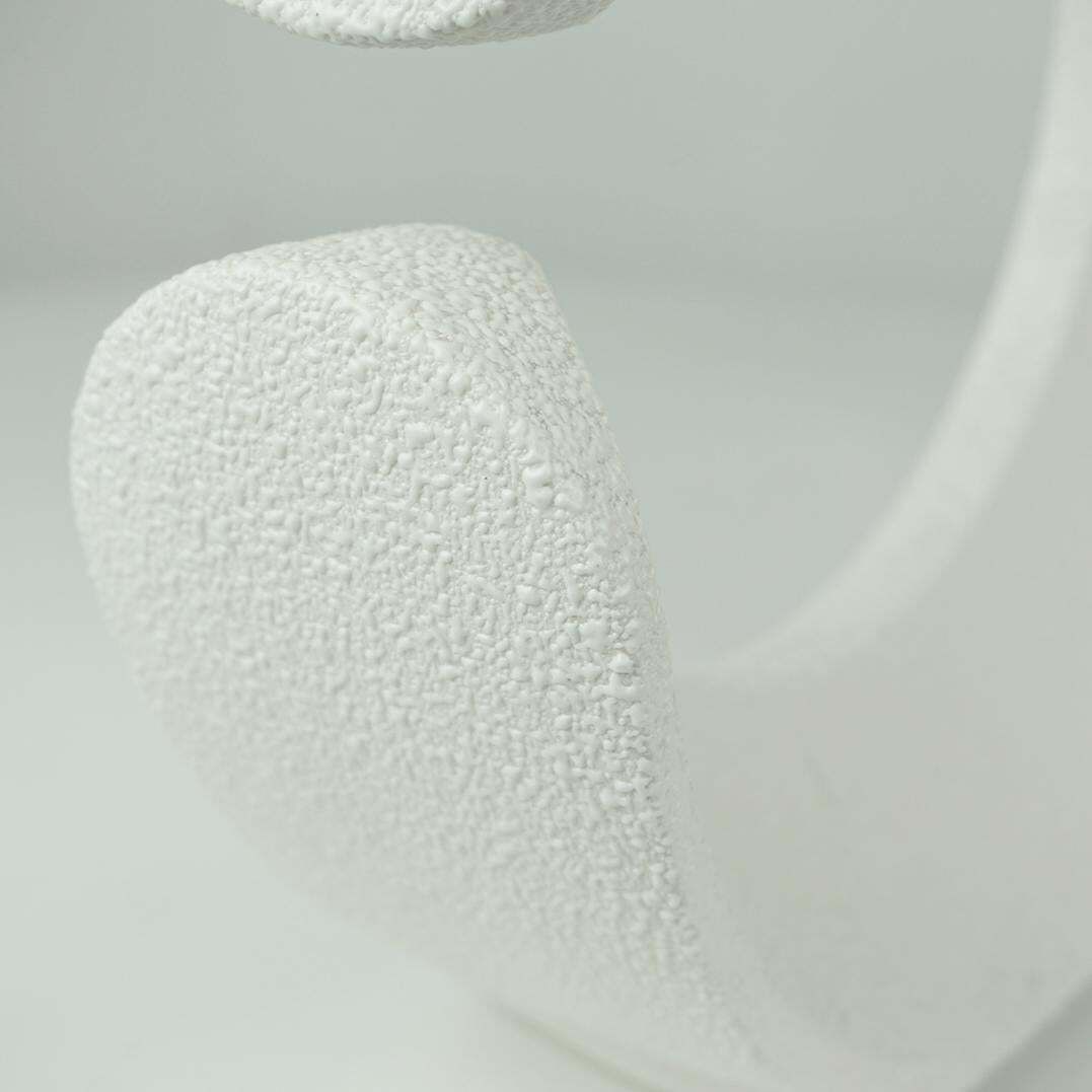 White Italian Midcentury Ceramic Vase By Roberto Rigon For Bertoncello photo vintage
