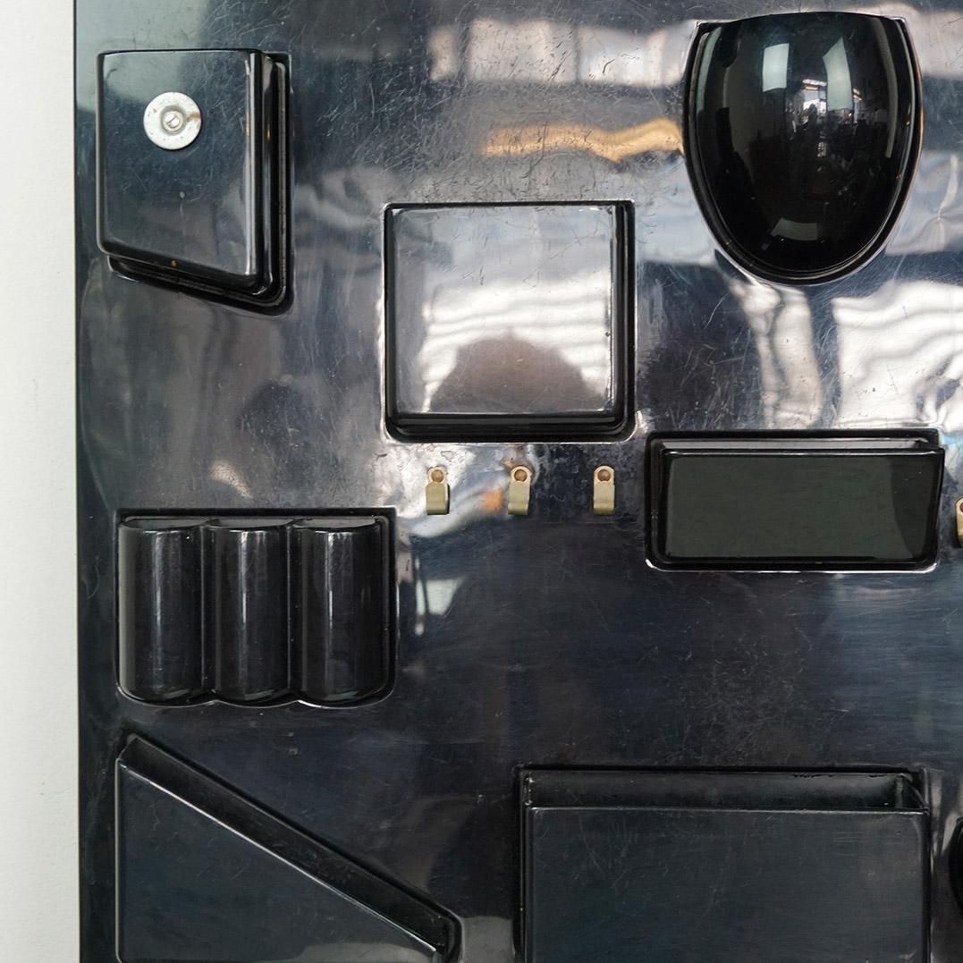 Black Utensilo II Wall Organizer By Dorothee Maurer Becker, Germany 1970s photo vinterior