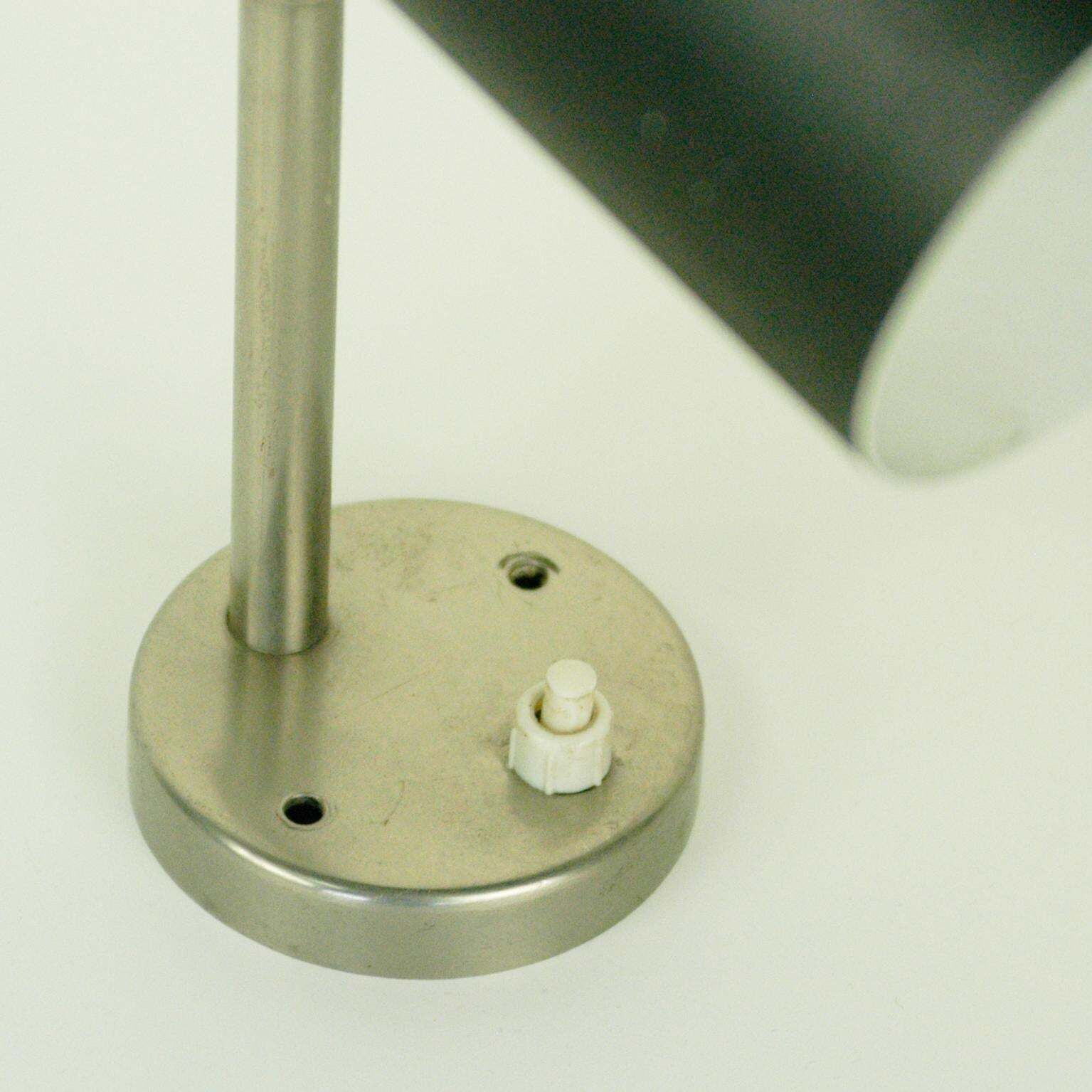 Black Austrian Midcentury Zylinder Sconce Or Wall Light By J. T. Kalmar Vienna photo vinterior