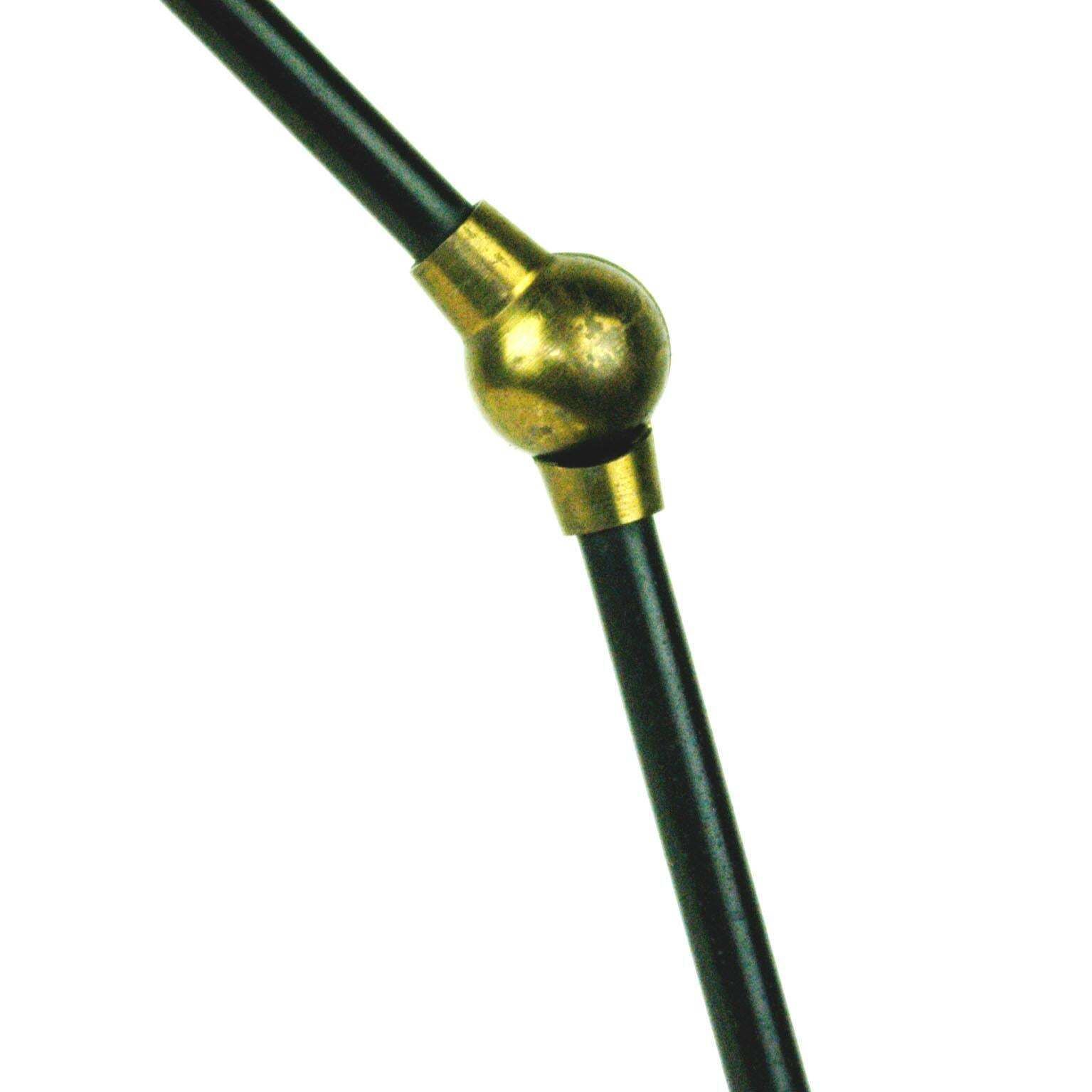 Italian Midcentury Black And Brass Adjustable Clamp Desk Lamp By Stilnovo photo buy
