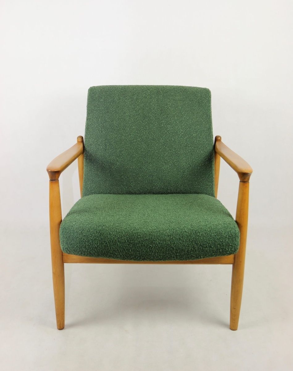 photo furniture Gfm 64 Armchair, Designed By Edmund Homa From The 70s, Green Boucle