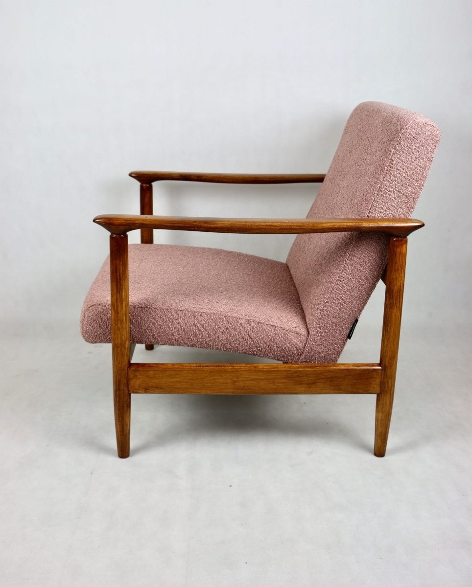 Gfm 142 Armchair, Designed By Edmund Homa From The 70s, Pink Boucle   2 Pcs Available photo for sale