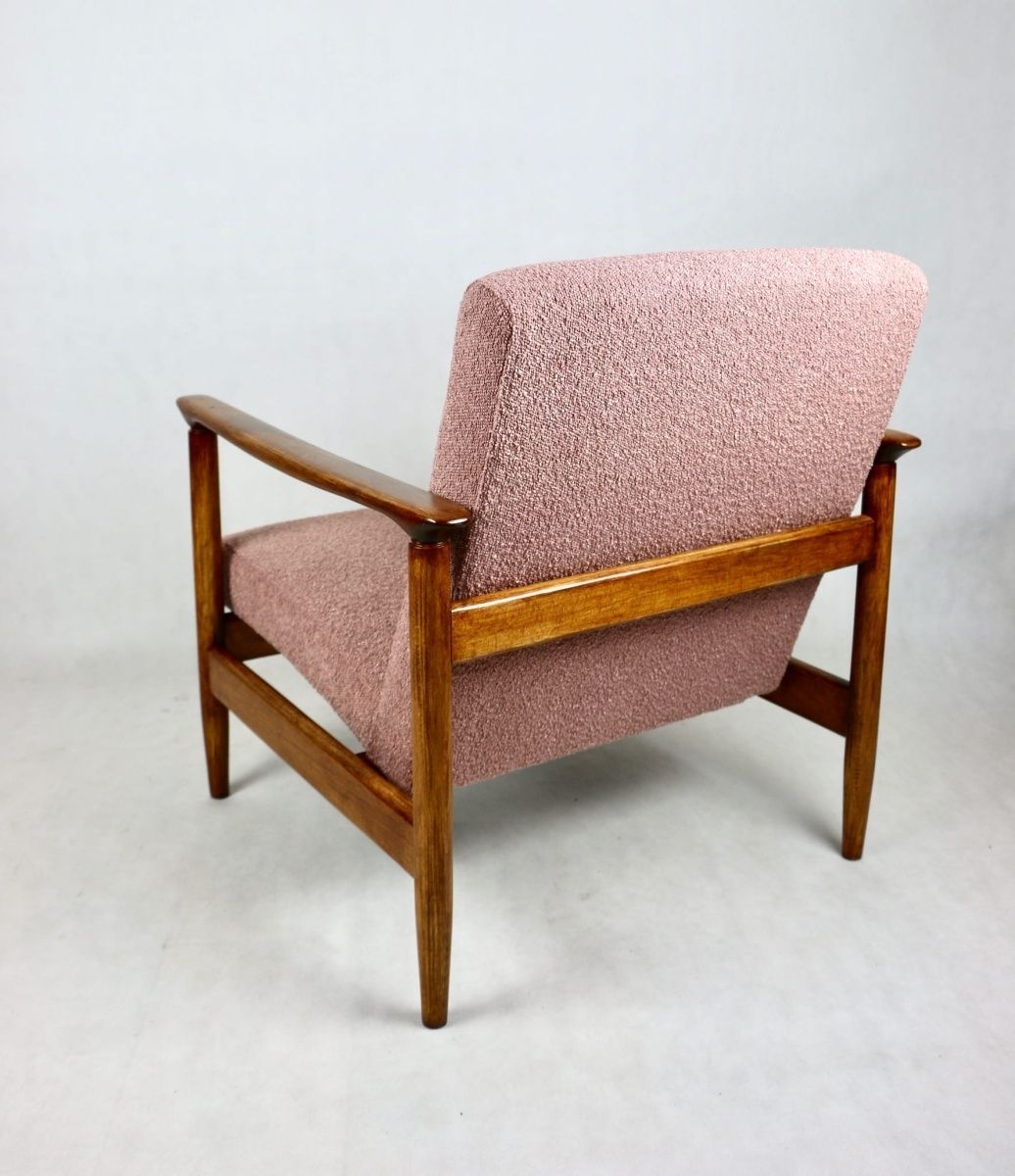 Gfm 142 Armchair, Designed By Edmund Homa From The 70s, Pink Boucle   2 Pcs Available photo Furniture