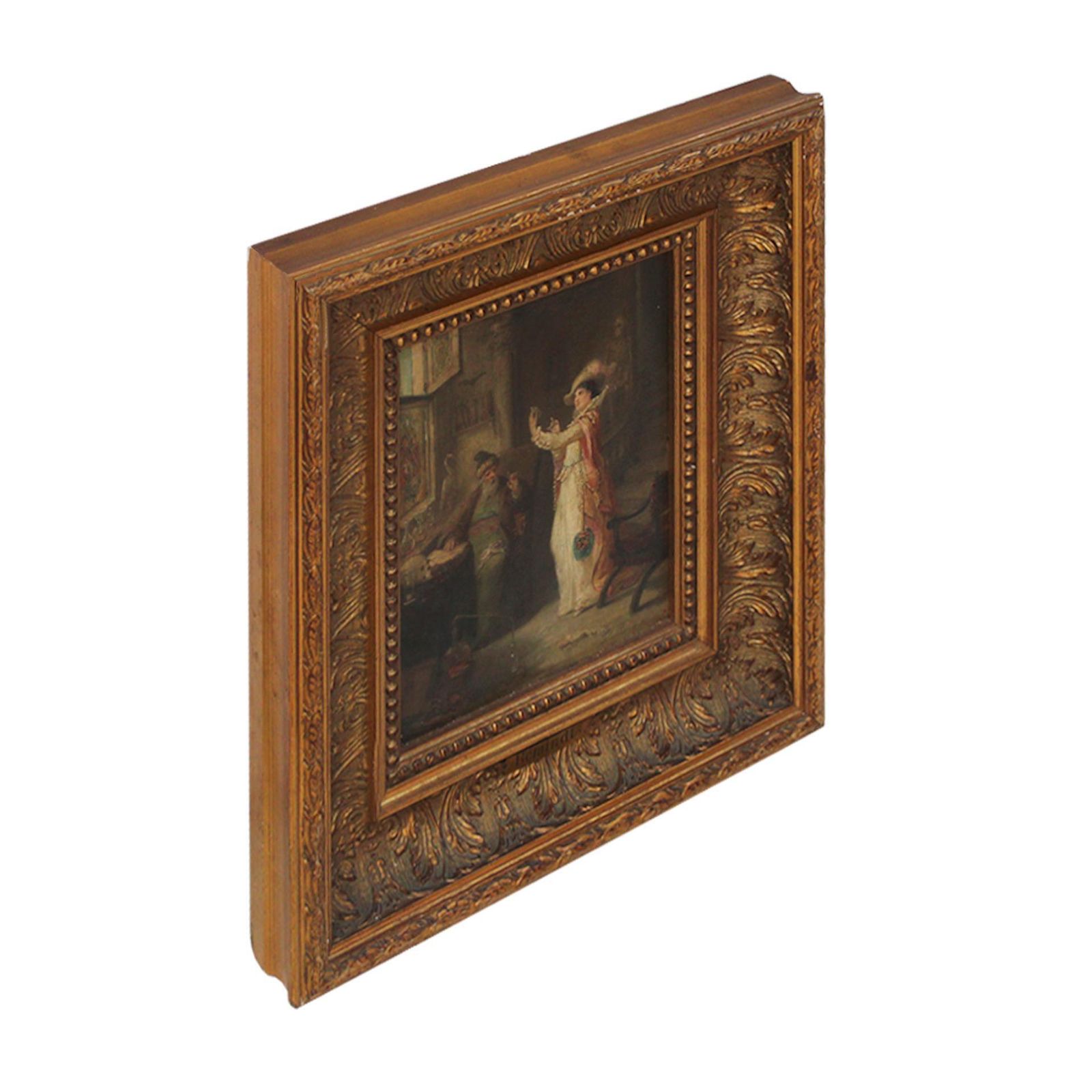 Late 19th Century Oil On Canvas Diptych Painted By émile Bemindt photo for sale