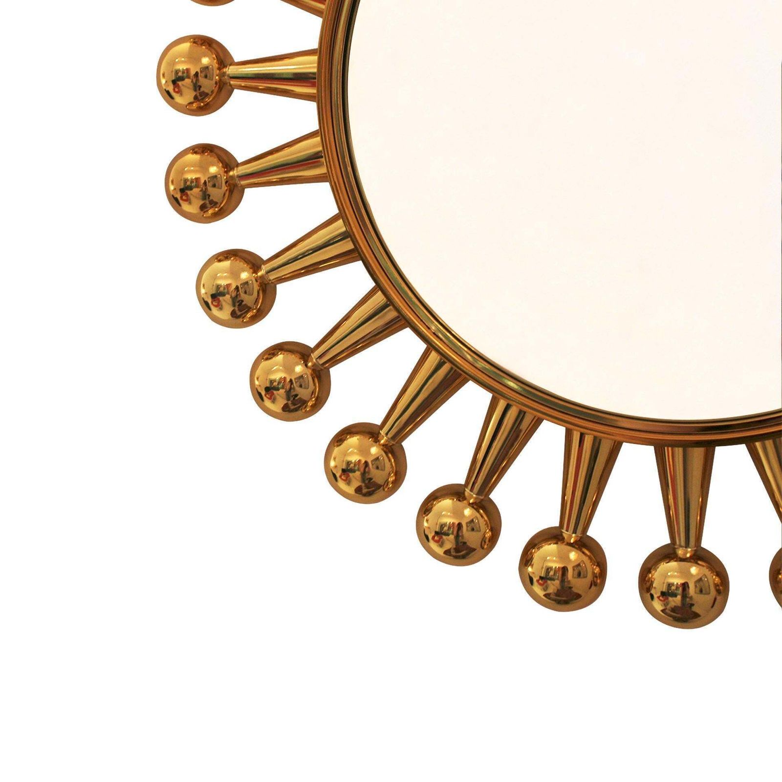 Contemporary Small Round Jack Mirror Made Of Brass By Jonathan Adler photo 1660.0