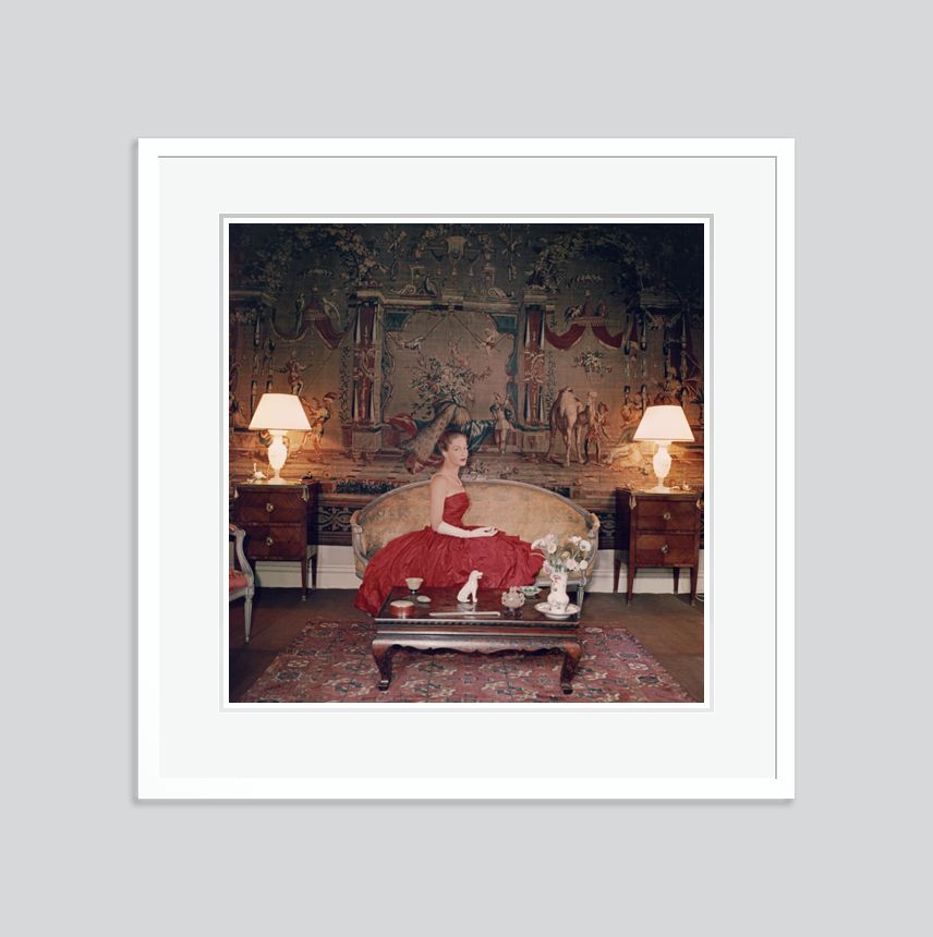 Slim Aarons ' Montesquiou Fezensac' Framed White photo furniture