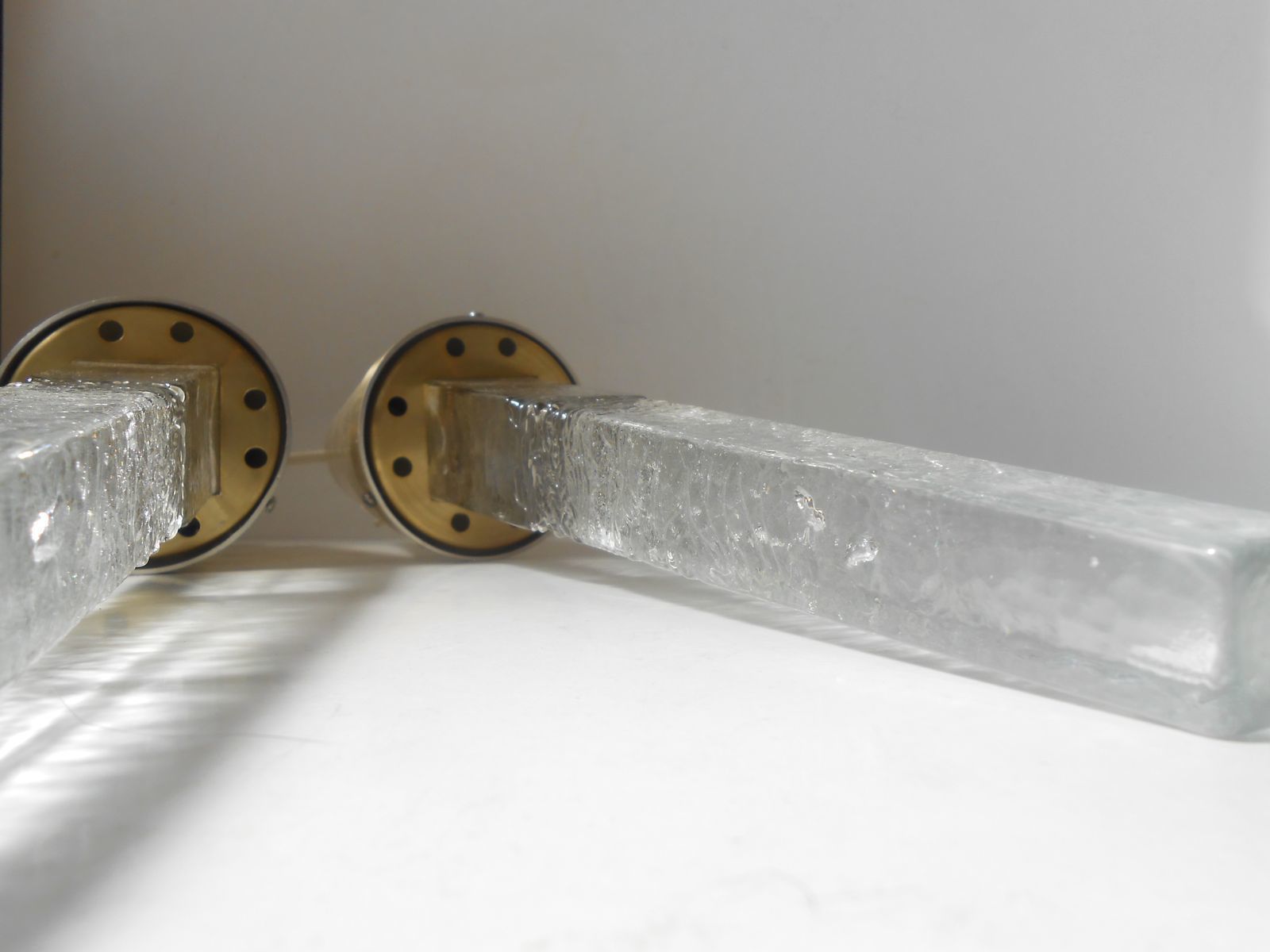 Scandinavian Modern Glass & Brass Icicle Pendant Lamps From Atelje Engberg, Set Of 2 photo furniture