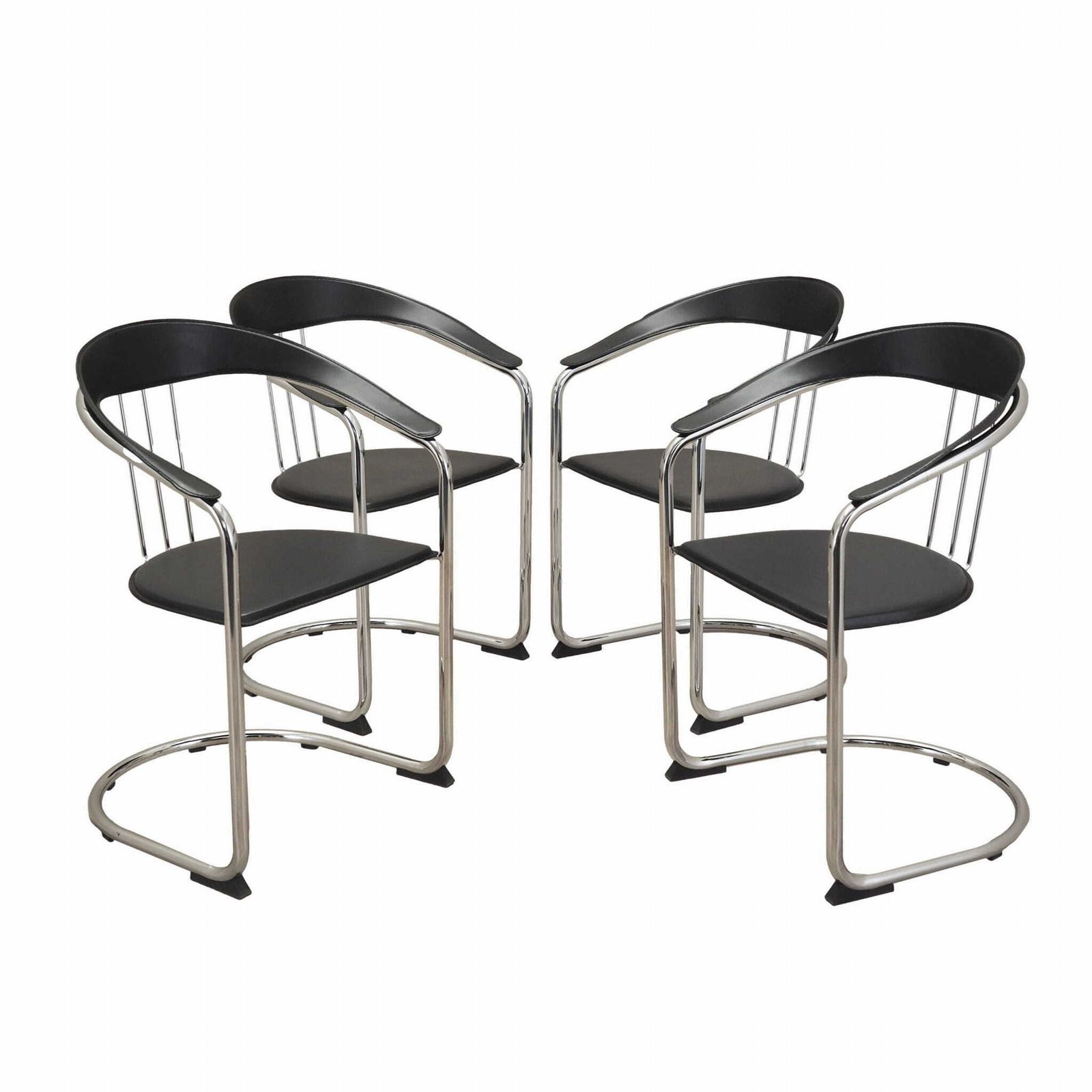 Set Van Vier Stoelen, Italiaans Design, Jaren 1980, Productie: Italië