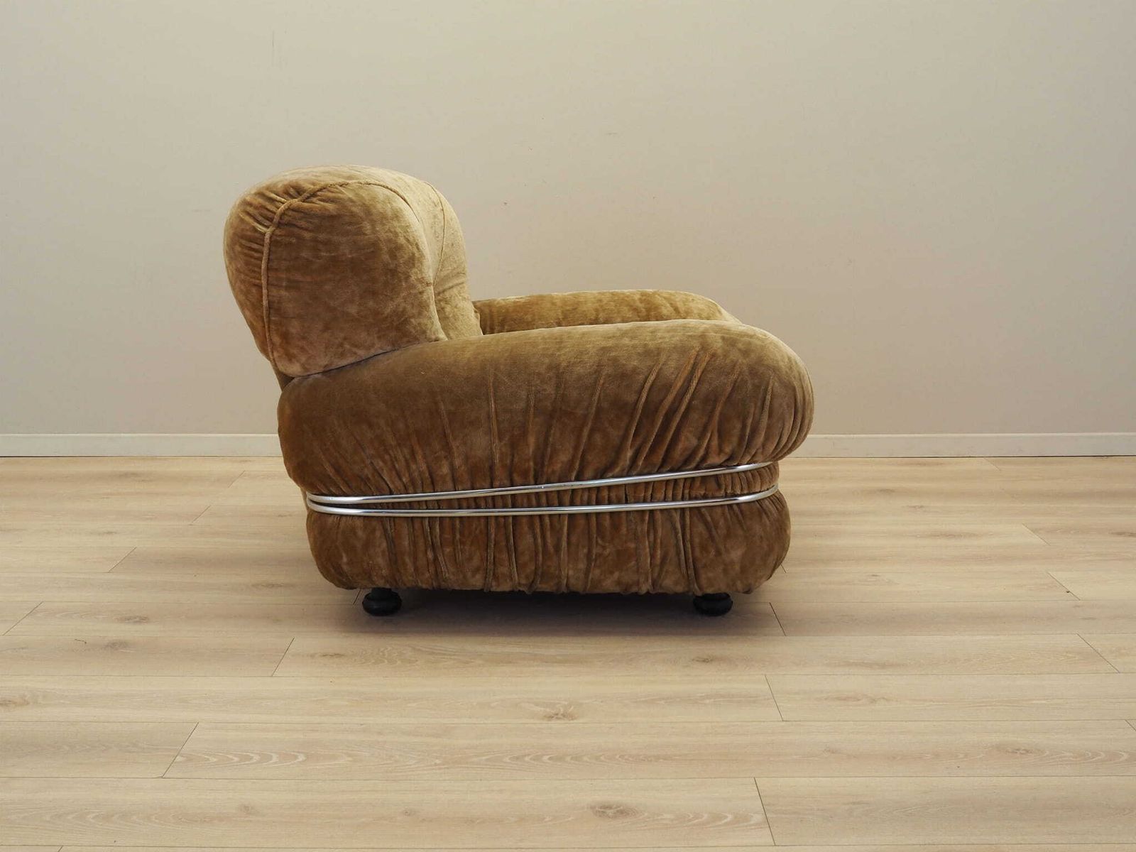 Velours Fauteuil, Italiaans Design, Jaren 1970, Productie: Italië photo vintage