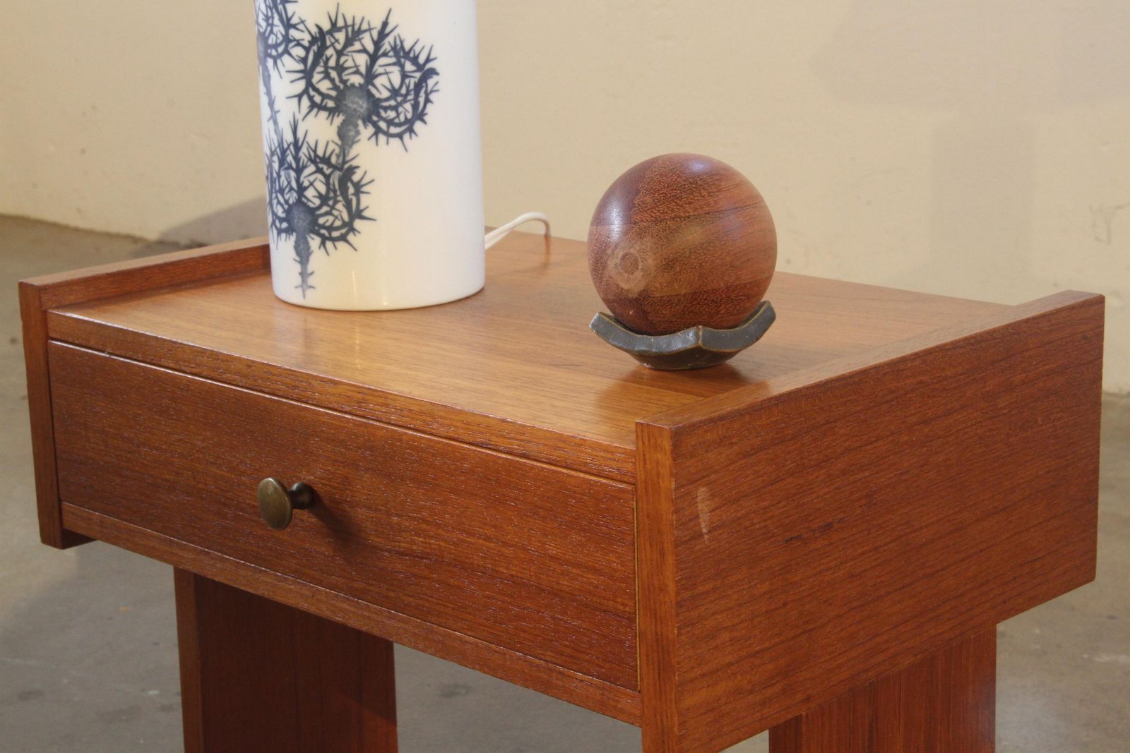 Danish Mid Century Teak Bedside Table Nightstand, 1960s photo buy