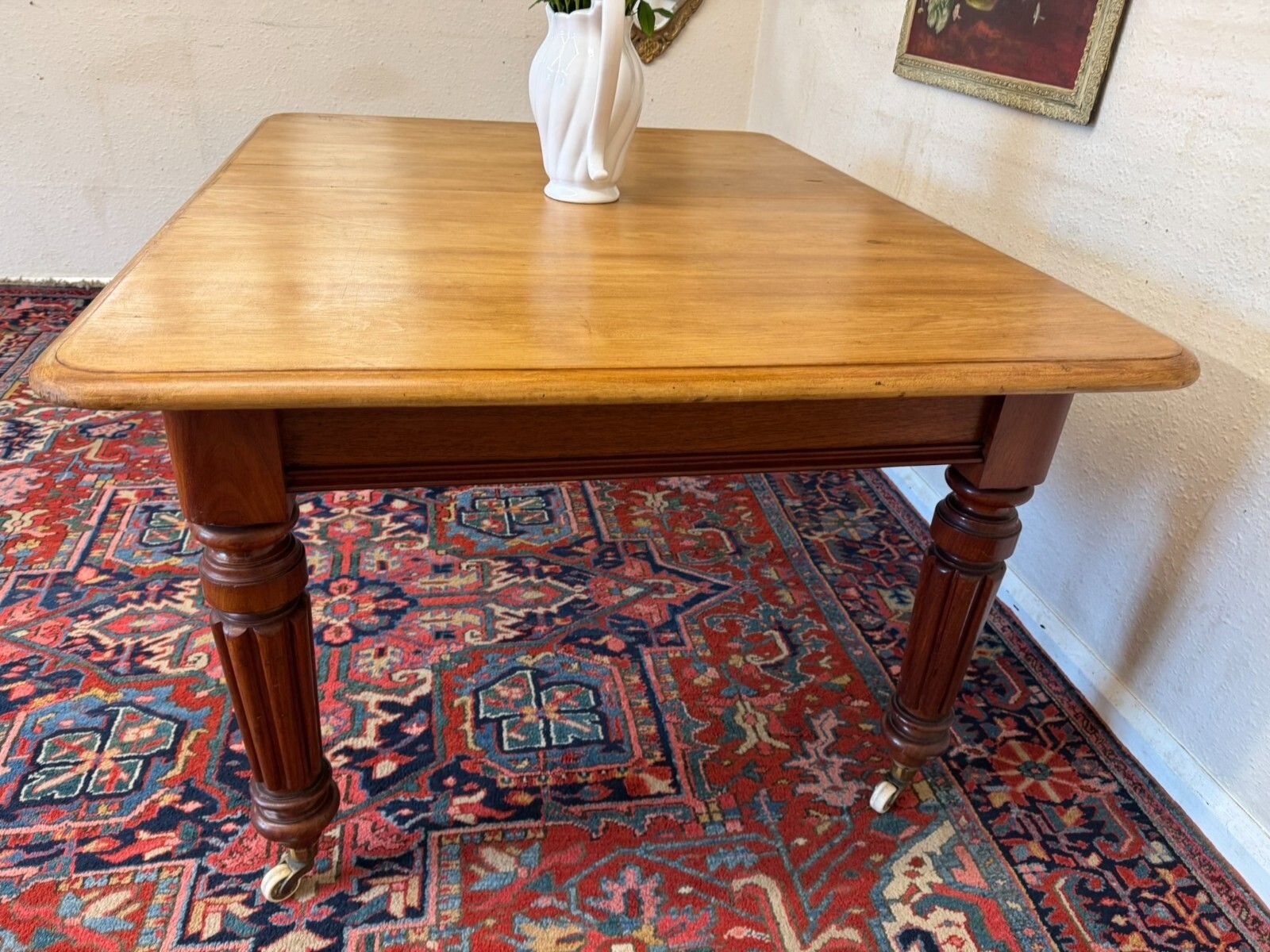 Fantastic Antique Mahogany Pine Topped Kitchen Table Circa 1880 photo buy