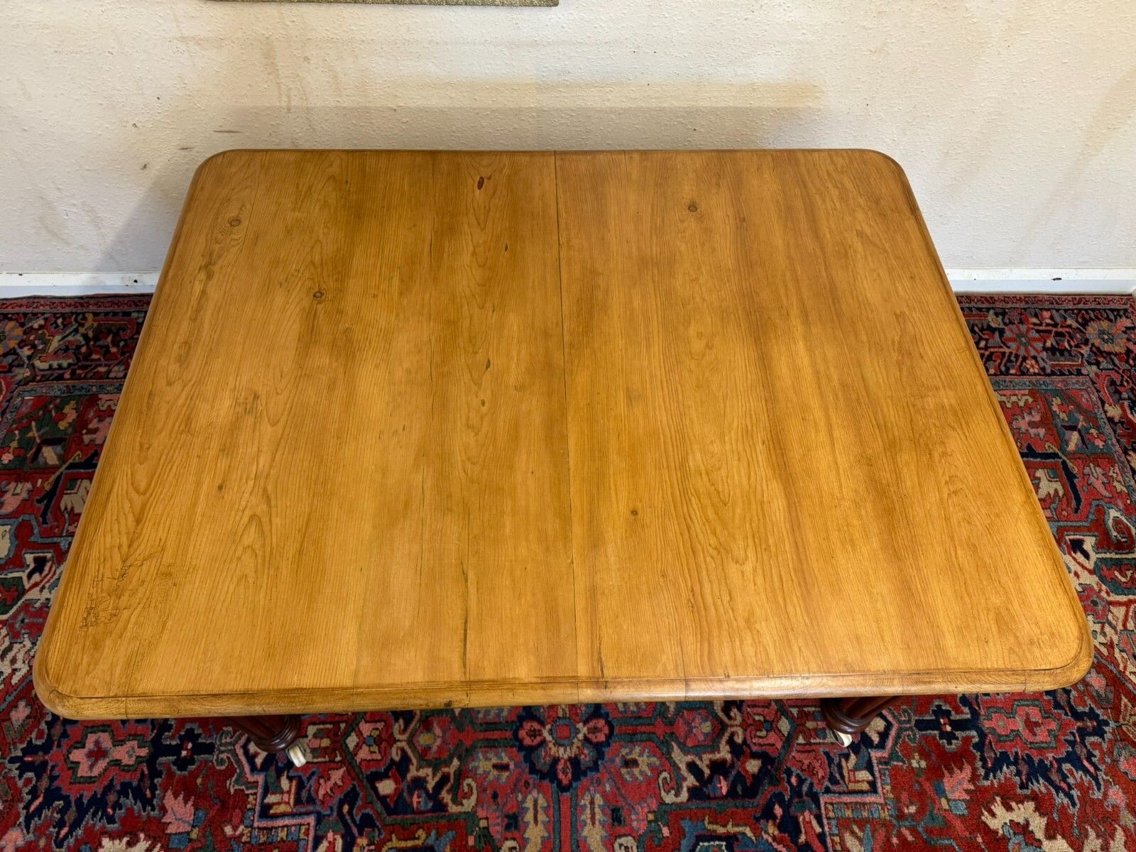 photo for sale Fantastic Antique Mahogany Pine Topped Kitchen Table Circa 1880