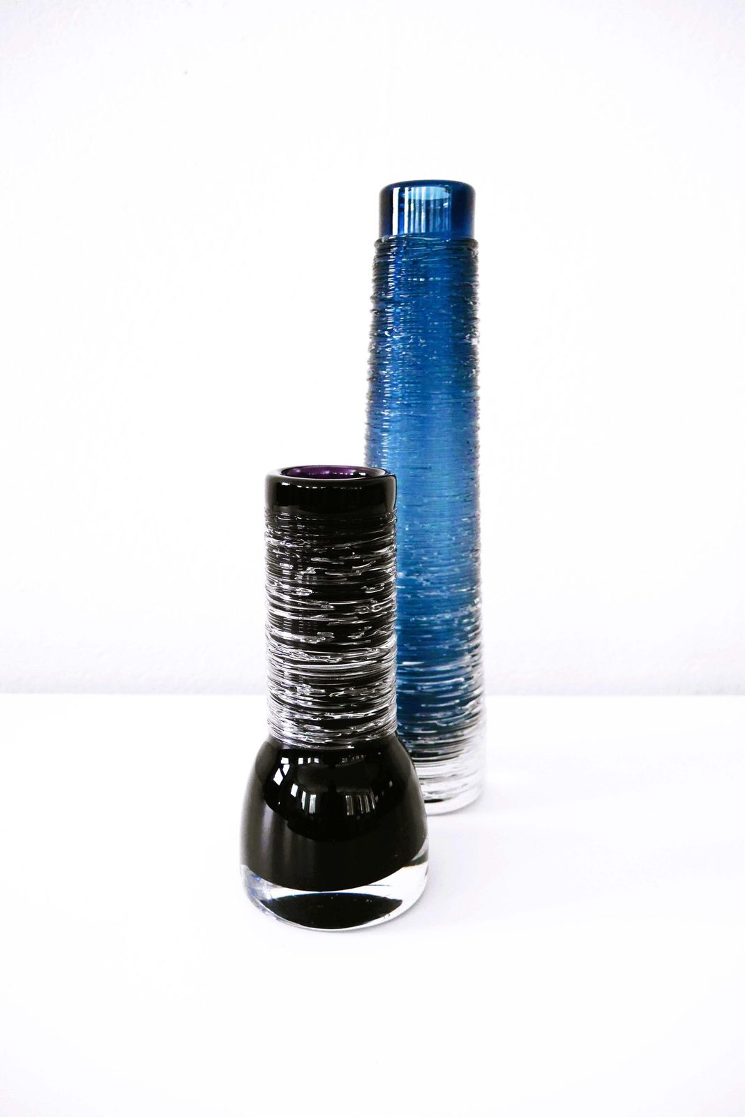 Home Decor Purple Glass Vase By Bengt Edenfalk For Skruf, Sweden, 1970s, Signed And Dated photo