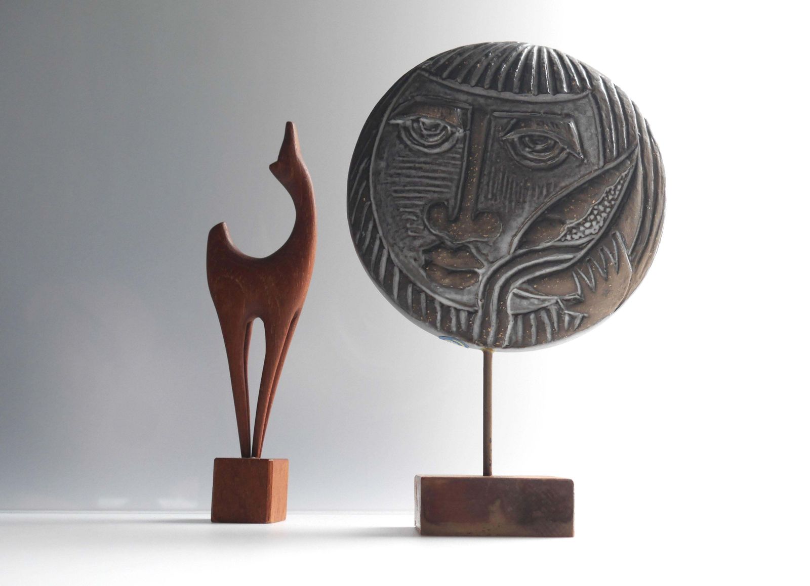 Statue Known As "The Zodiac" By Lars Bergsten For Upsala Ekeby, Sweden, 1960s photo furniture