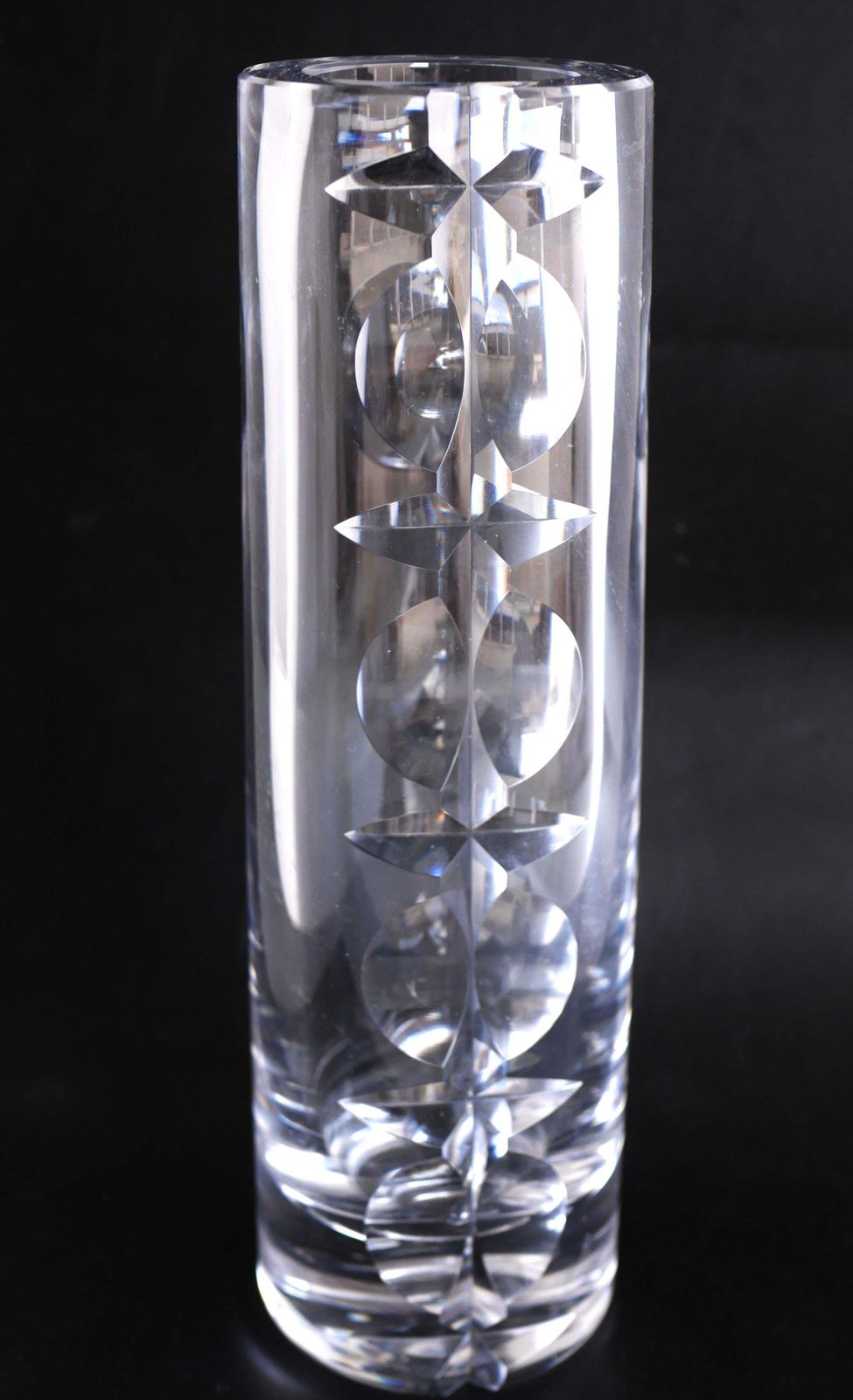 photo vintage Mona Morales Crystal Hand Cut Decorative Art Vase And Art Object, Kosta, Sweden