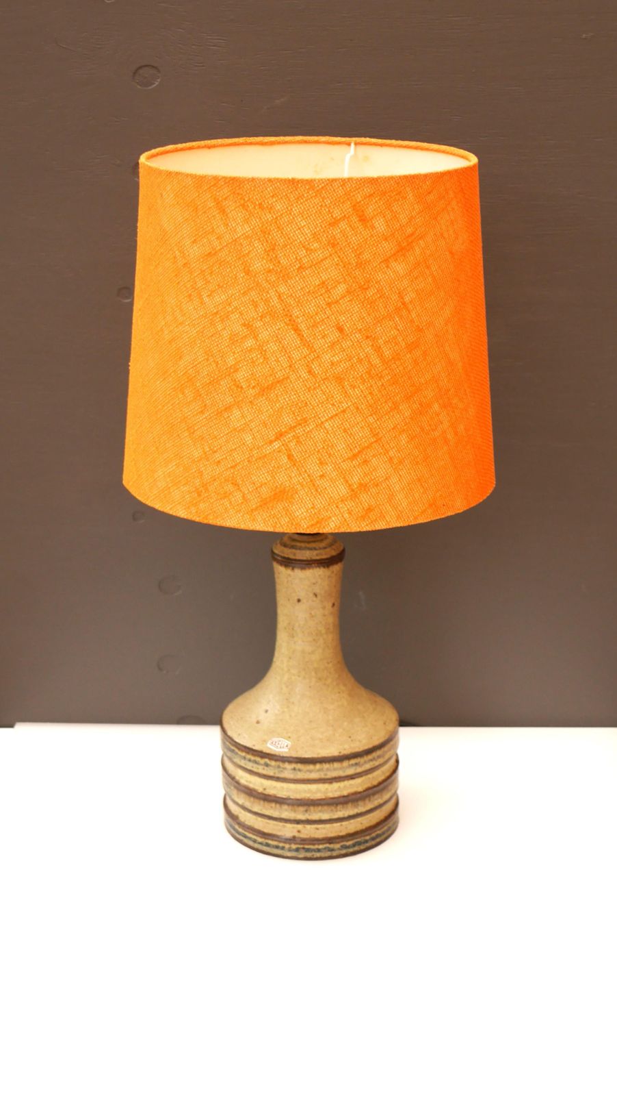 Mid Century Modern Keramische Grote Tafellamp Van Axella, Denemarken photo Verlichting