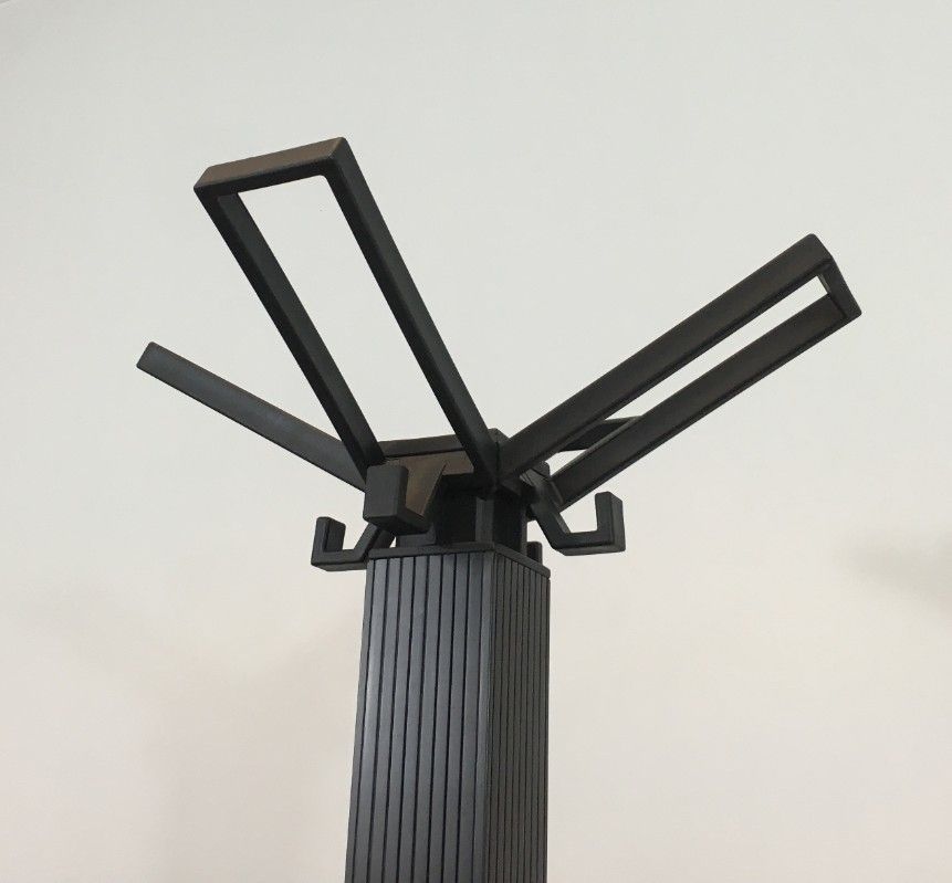 Michele De Lucchi & Tadao Takaichi For Kartell. Black Plastic Coat Stand "Segmenti". Italy. 1989 photo 680.0