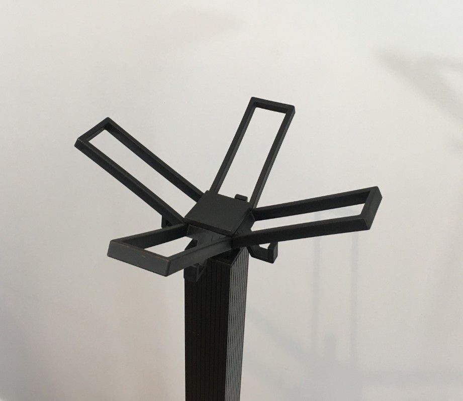 Michele De Lucchi & Tadao Takaichi For Kartell. Black Plastic Coat Stand "Segmenti". Italy. 1989 photo vintage