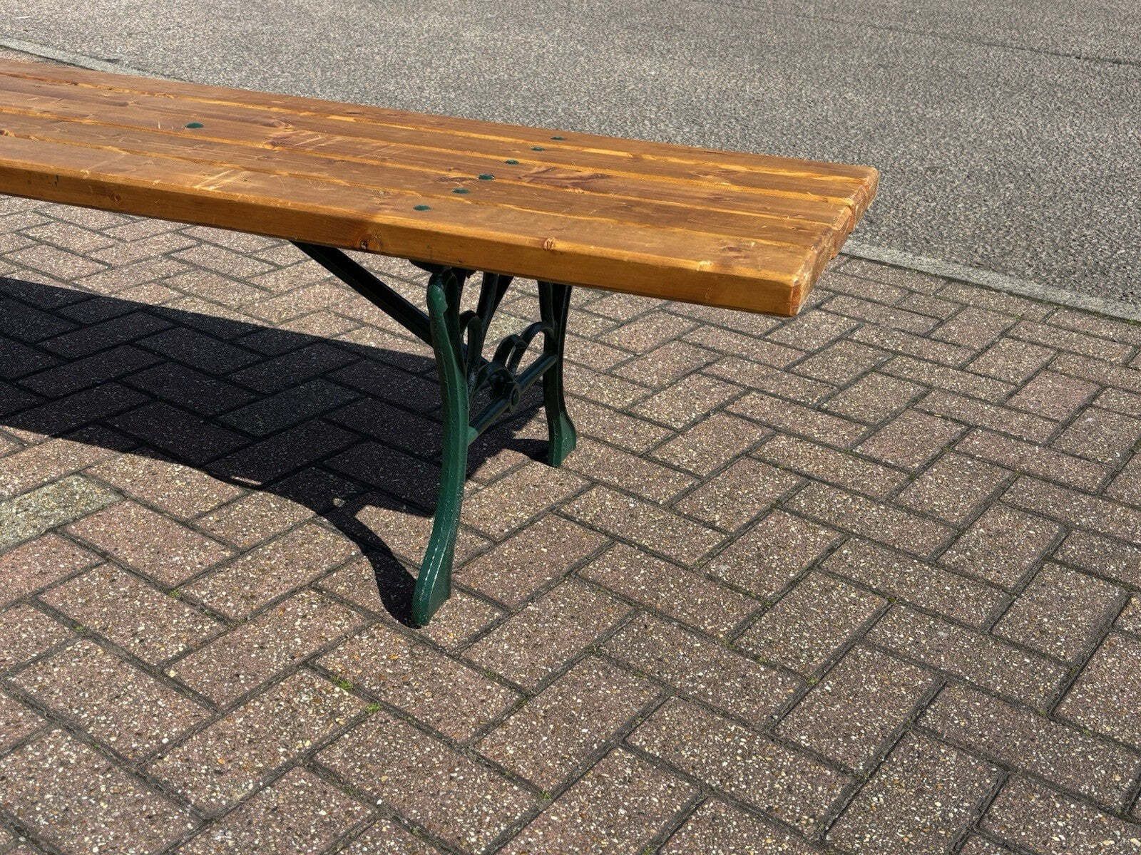 Cast Iron And Wooden Garden Bench photo vinterior