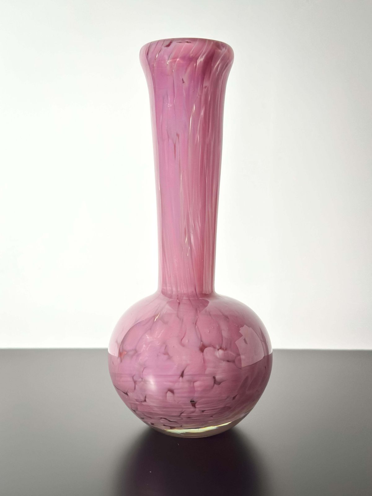 1980s Pink Glass Bud Vase By Mdina photo Home Decor