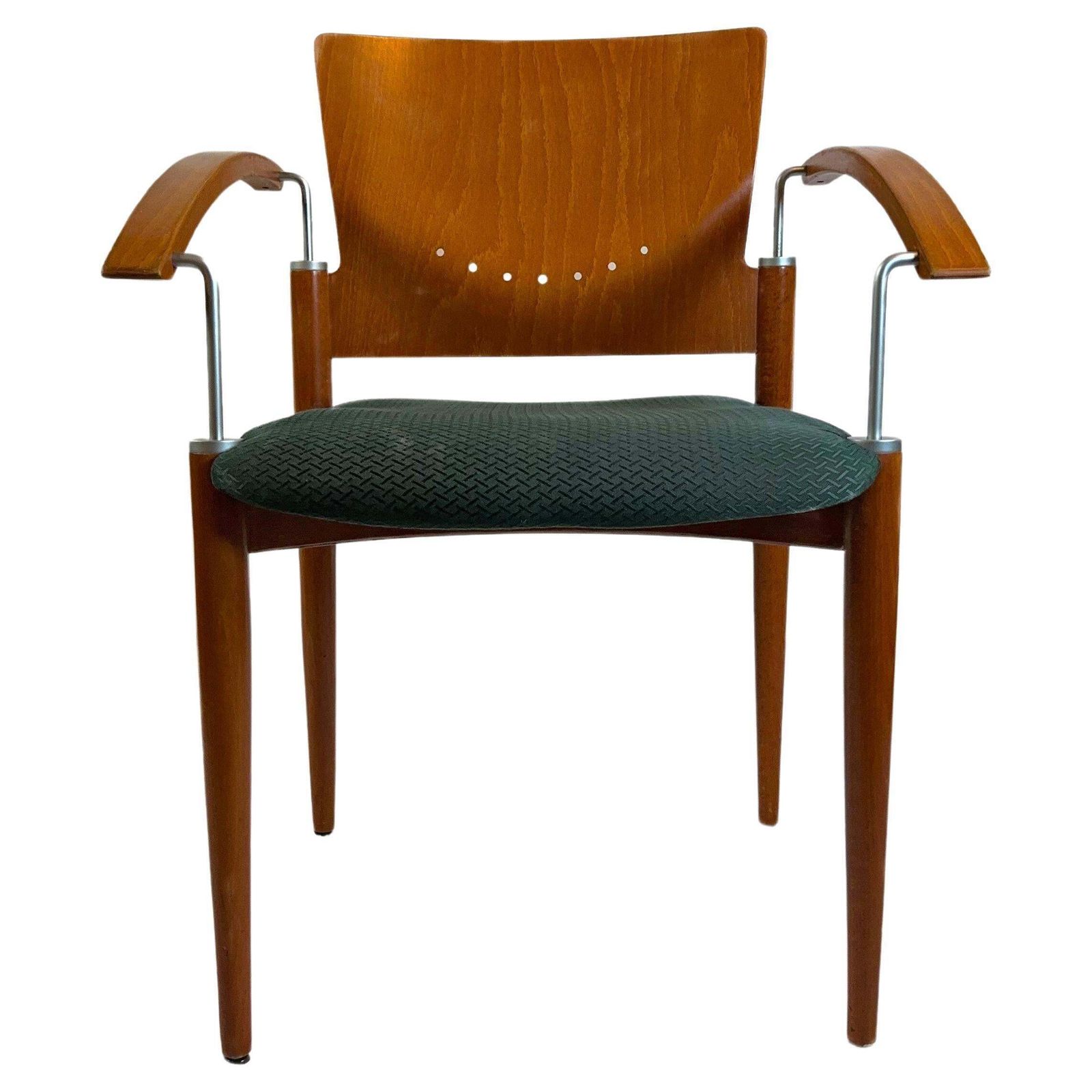 Set Of Four Postmodern Stackable Dining Chairs Attributed To Thonet, Circa 1980s