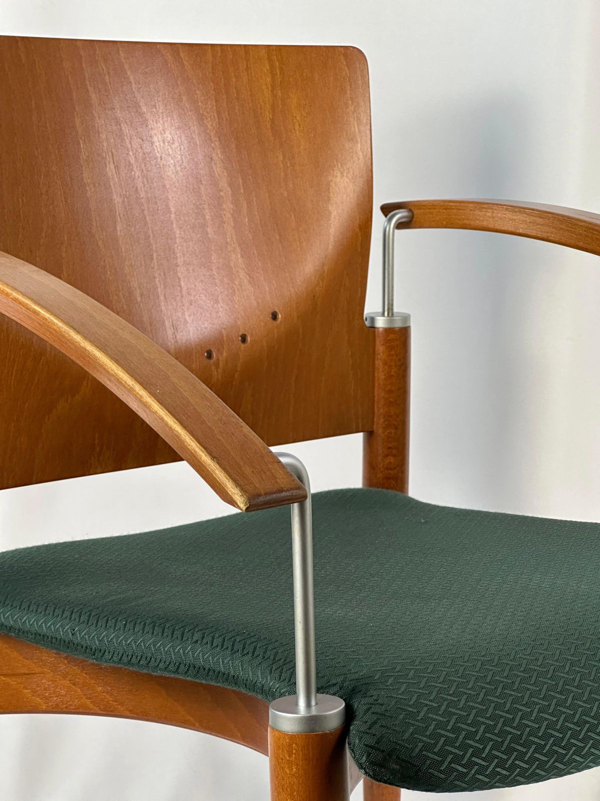 Set Of Four Postmodern Stackable Dining Chairs Attributed To Thonet, Circa 1980s photo buy