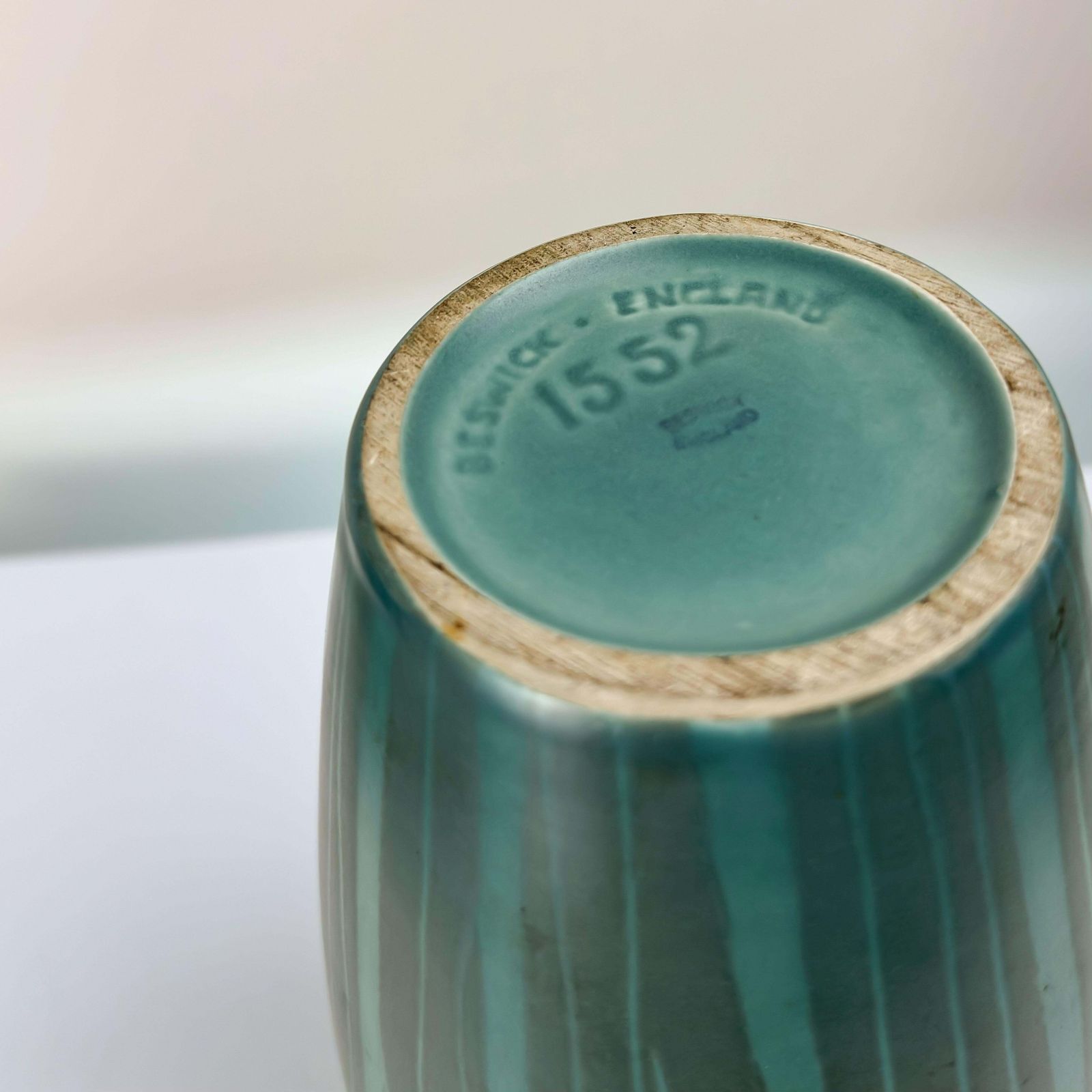 1950s Turquoise And Green Ceramic Vase, Colin Melbourne For Beswick, England photo buy