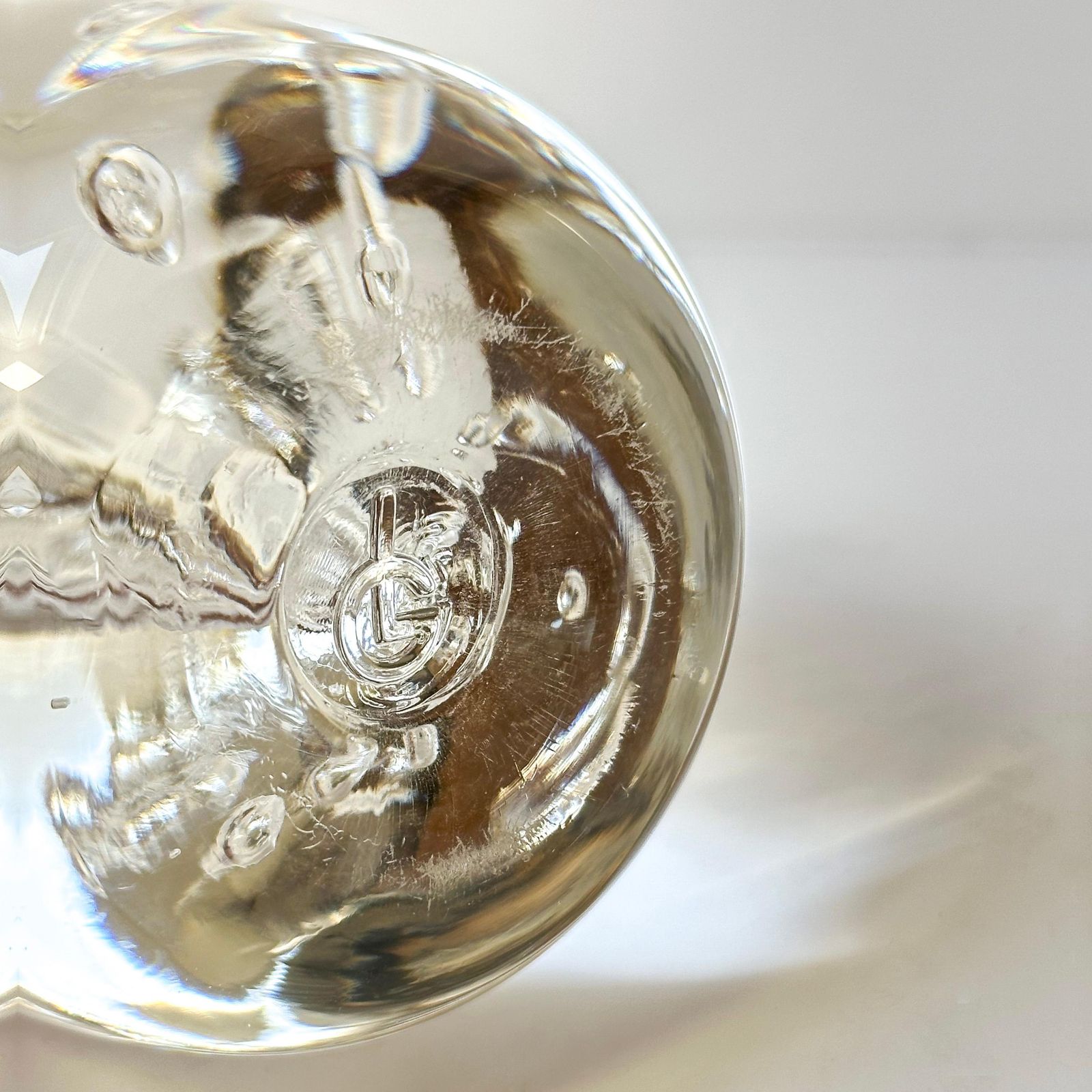 Large Art Glass, Controlled Bubble Paperweight By Liskeard Glass, England C 1970 photo Home Decor