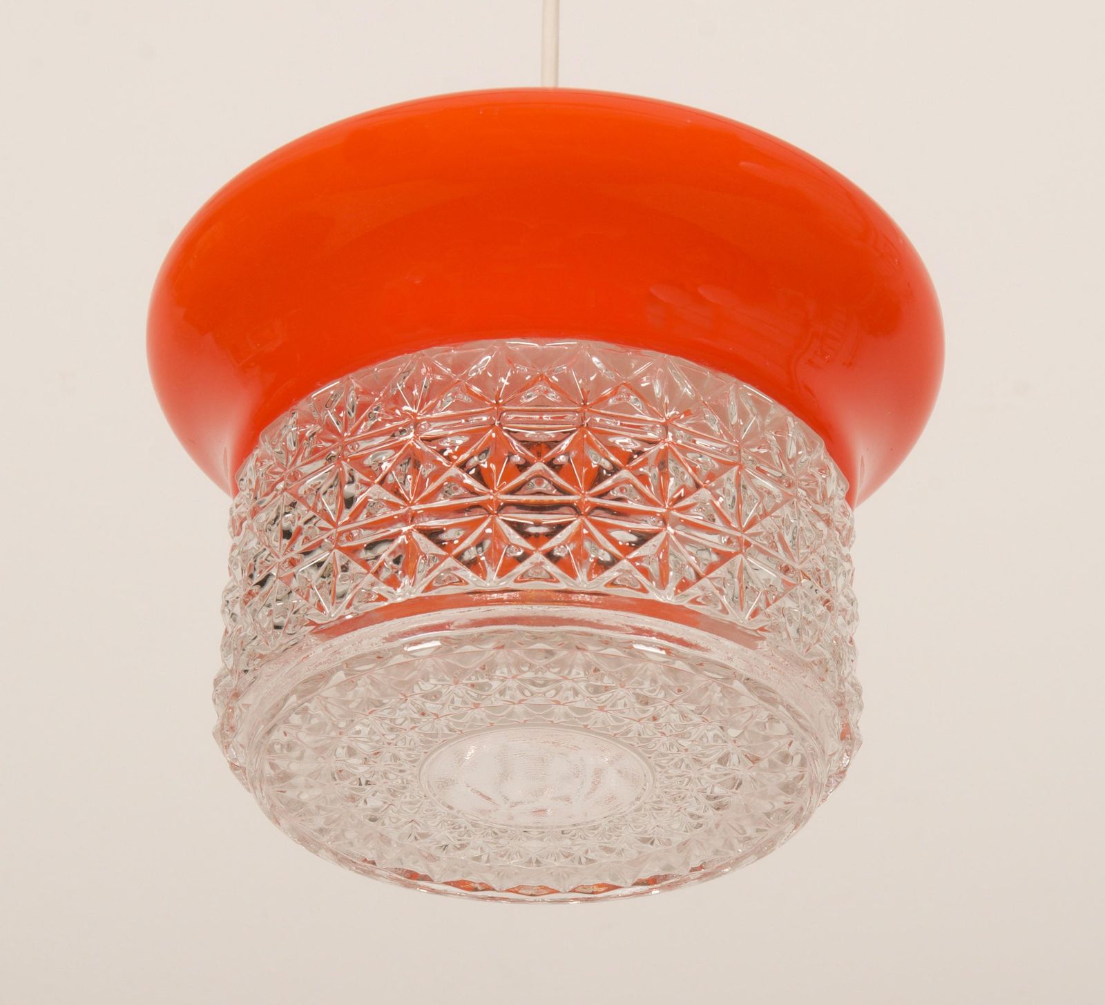 Scandinavian Orange Glass Pendant Lamp photo Lighting