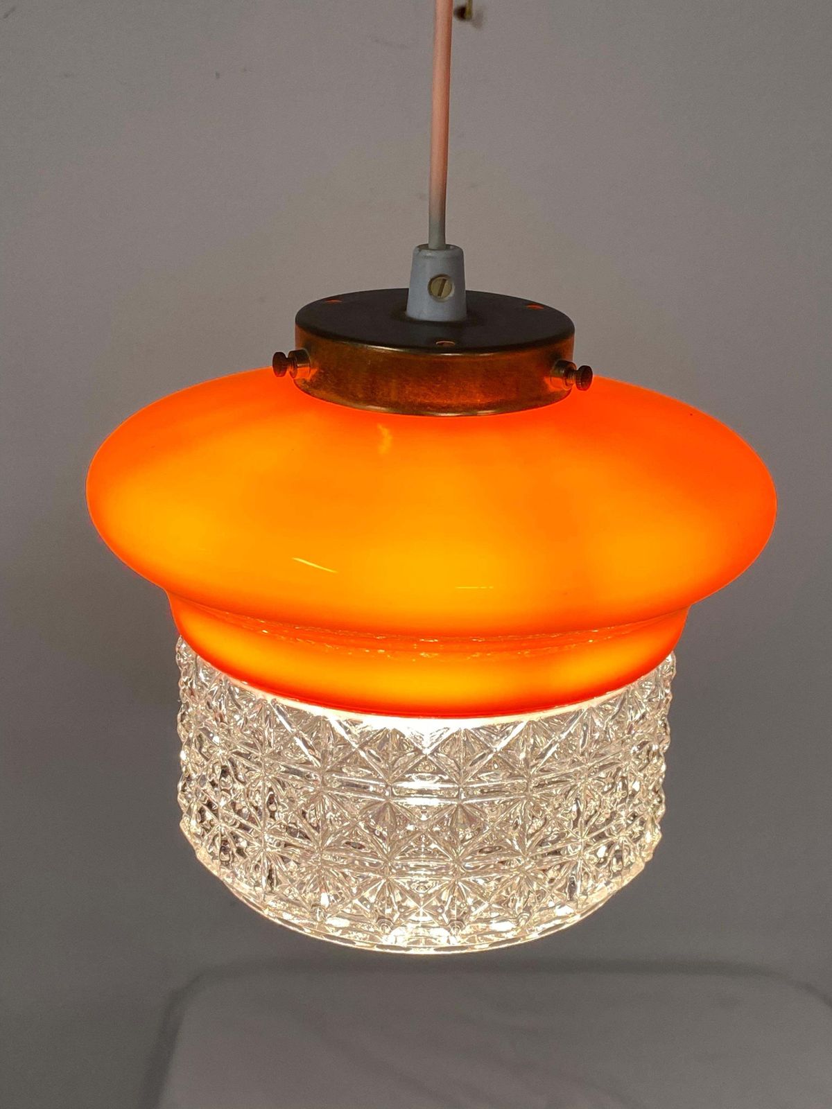 379.0 Scandinavian Orange Glass Pendant Lamp photo