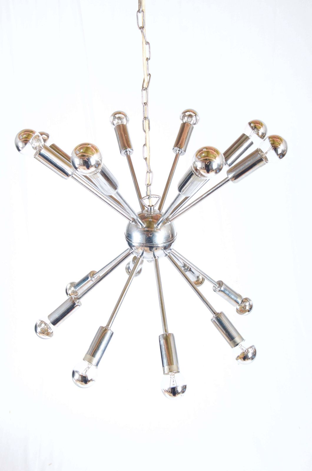 Large Austrian Chrom Plated Sputnik Chandelier photo for sale