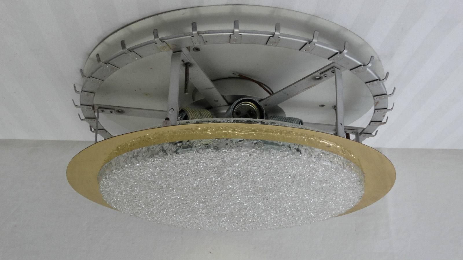 photo furniture Mid Century Glass Tube Flush Mount Chandelier By Doria Leuchten