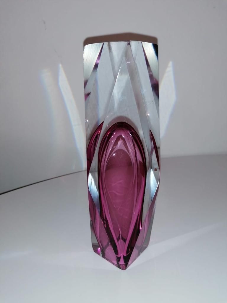 Pink Murano Seguso Flavio Poli Glass Vase photo Home Decor