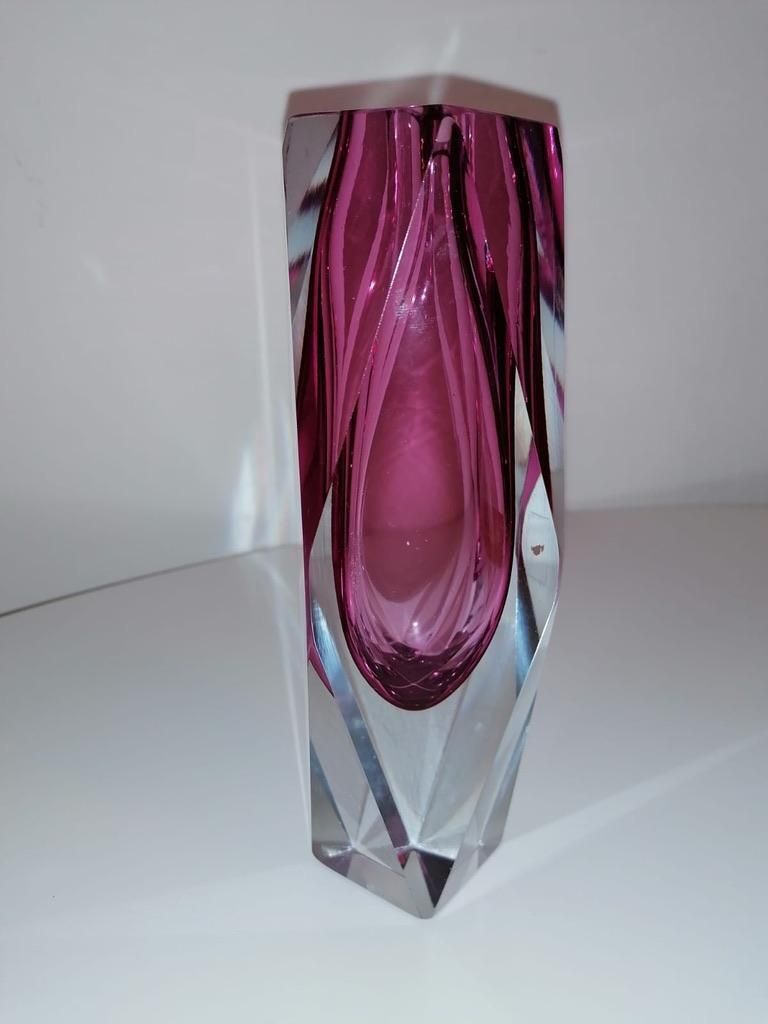 Pink Murano Seguso Flavio Poli Glass Vase photo vinterior